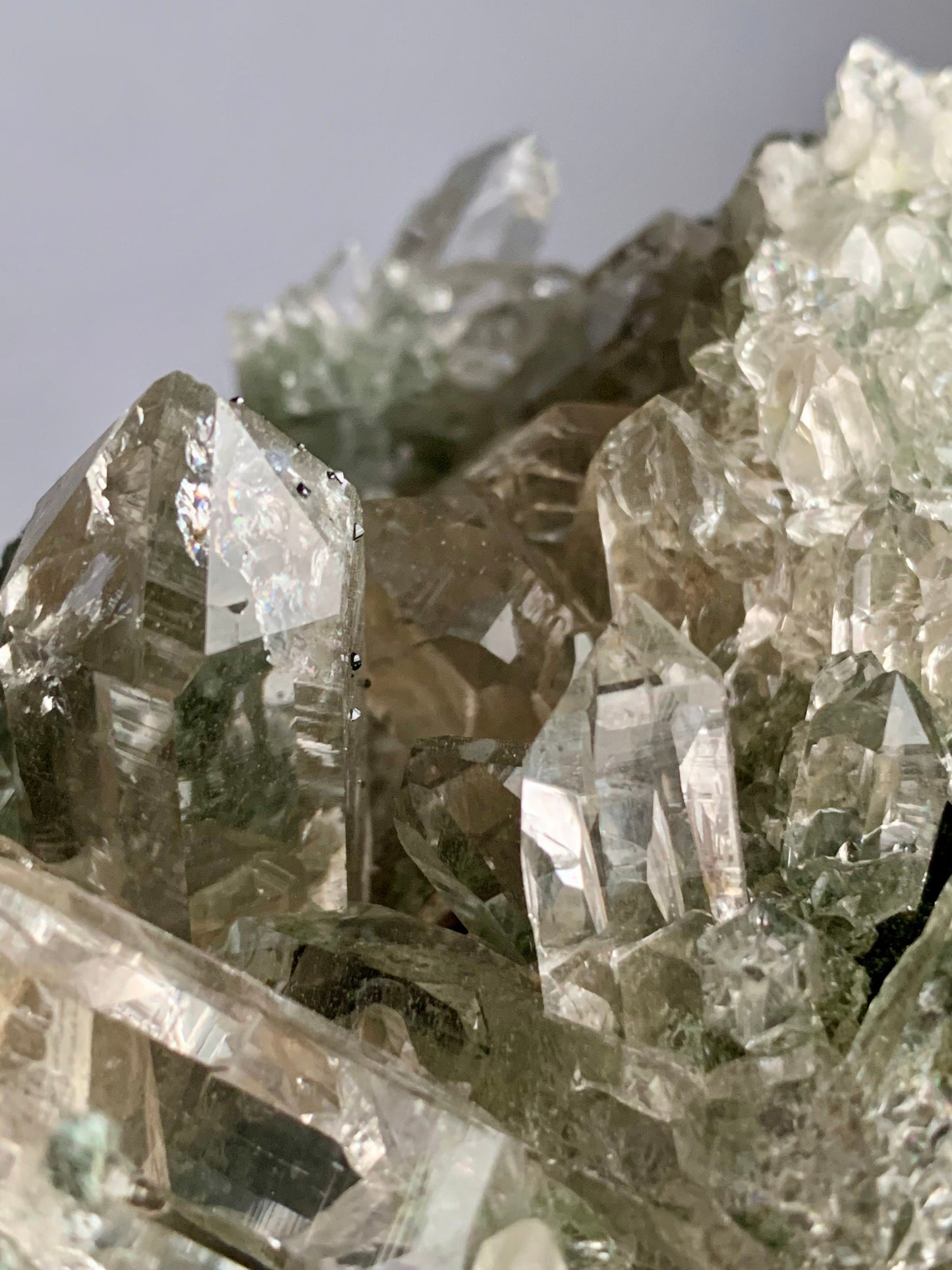 Champagne Himalayan Quartz with Chlorite, Anatase