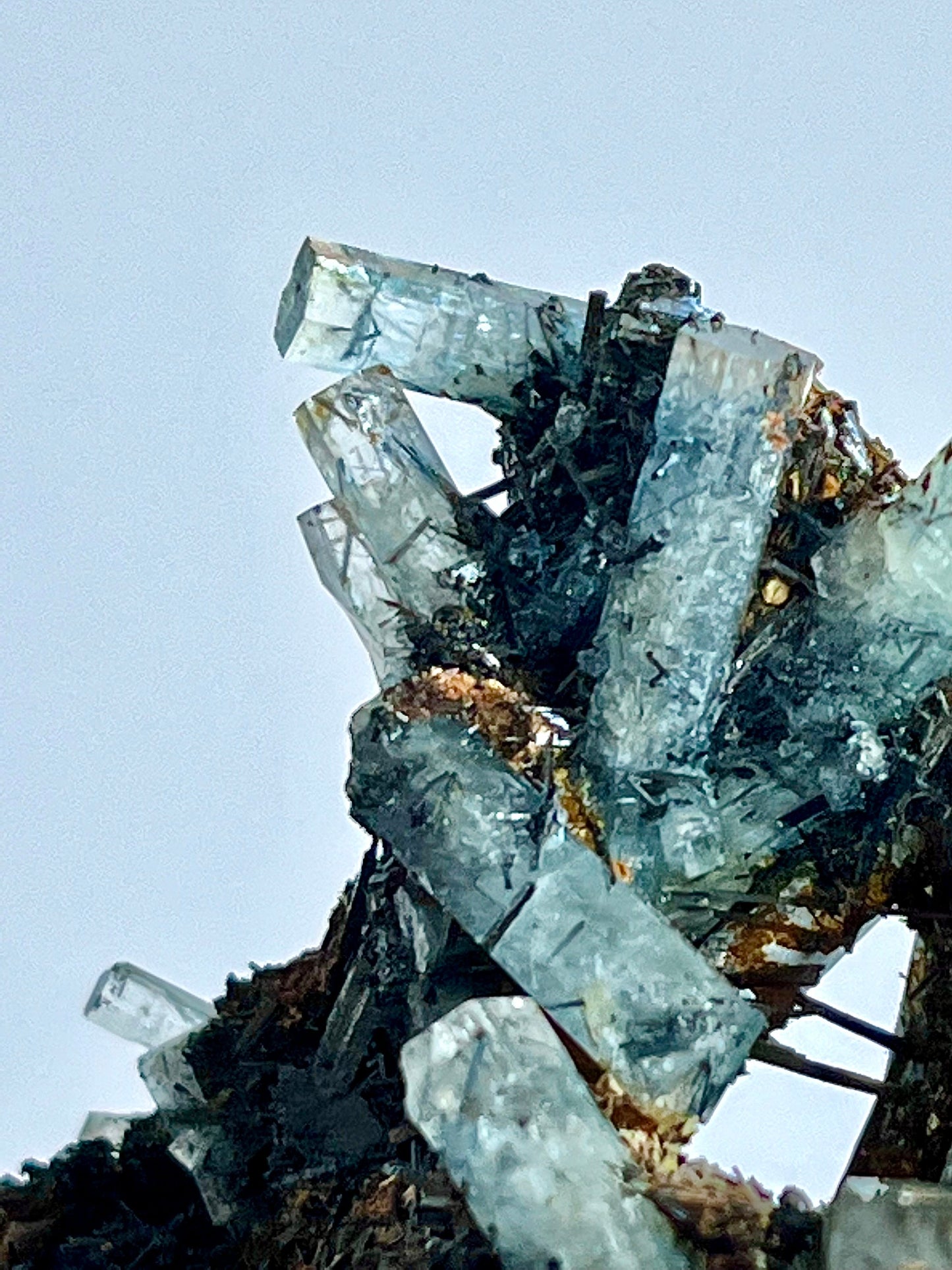 Aquamarine with Schorl - mineral specimen