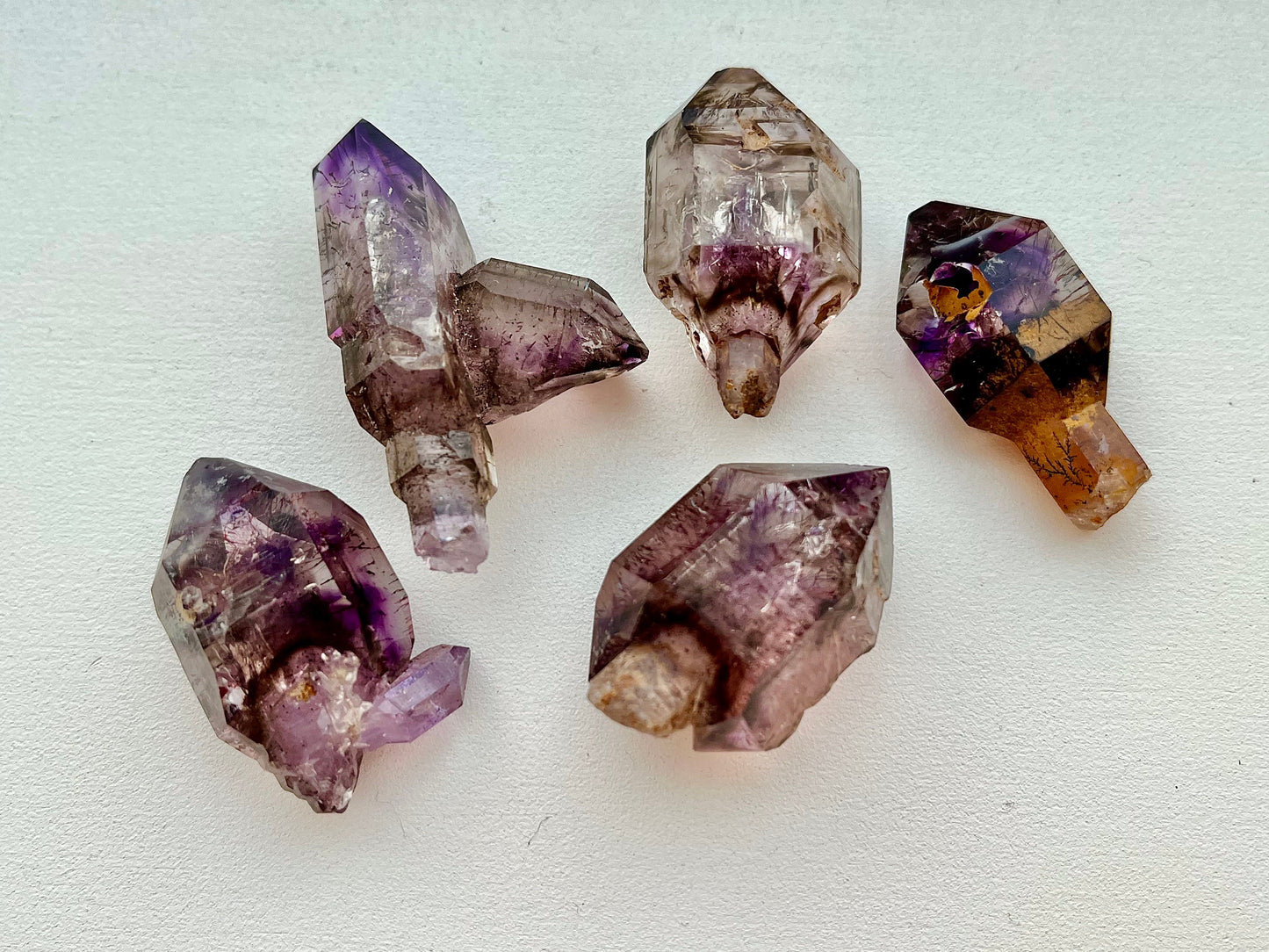 Chibuku Amethyst bundle  - dendritic, iron oxide, hematite needles, sceptre, mineral collections, special deals