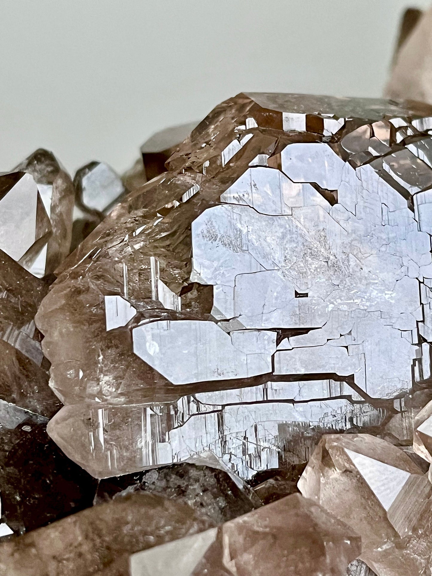 Alpine Smoky Quartz with Gwindel, Rainbows