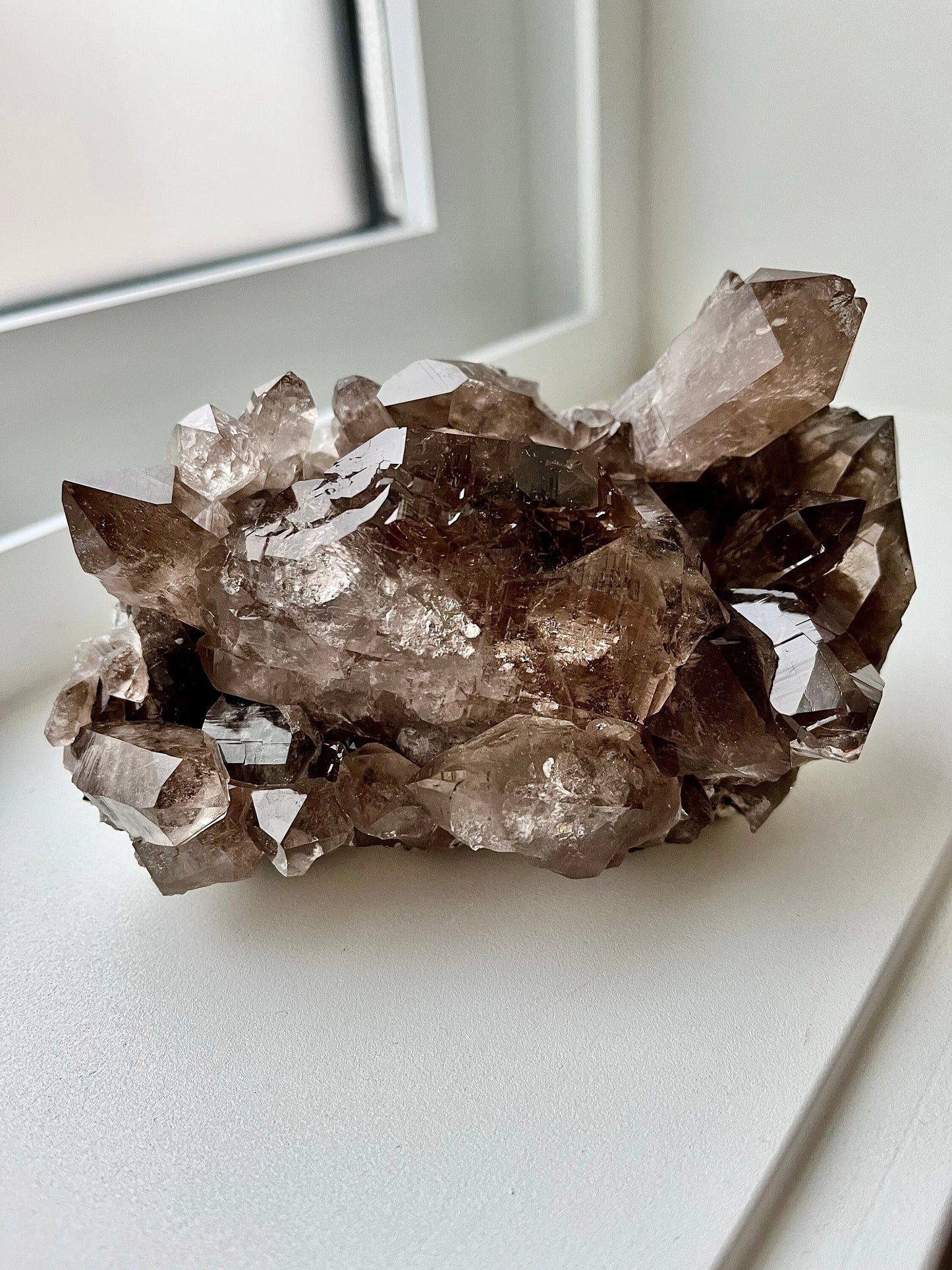 Alpine Smoky Quartz with Gwindel, Rainbows