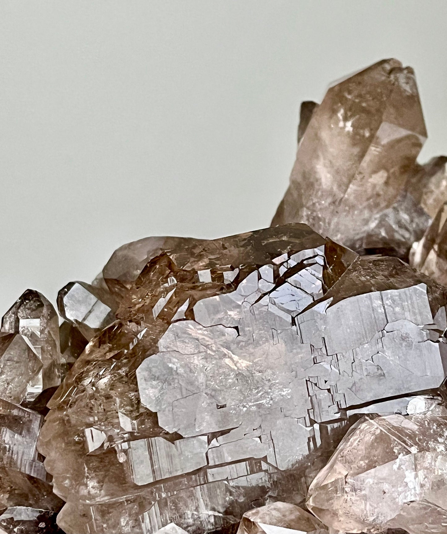 Alpine Smoky Quartz with Gwindel, Rainbows
