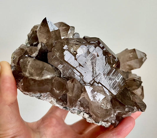 Alpine Smoky Quartz with Gwindel, Rainbows