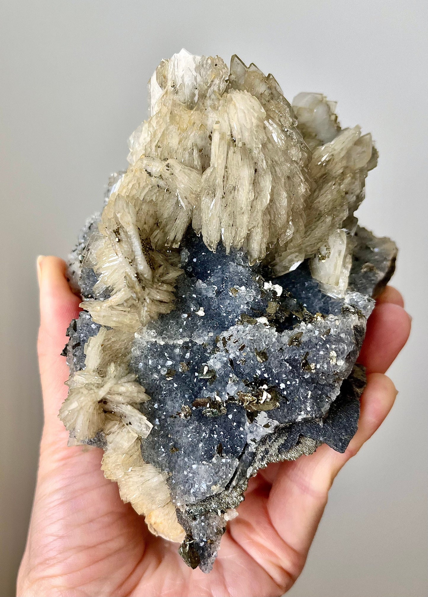 Barite with Pyrites and Quartz