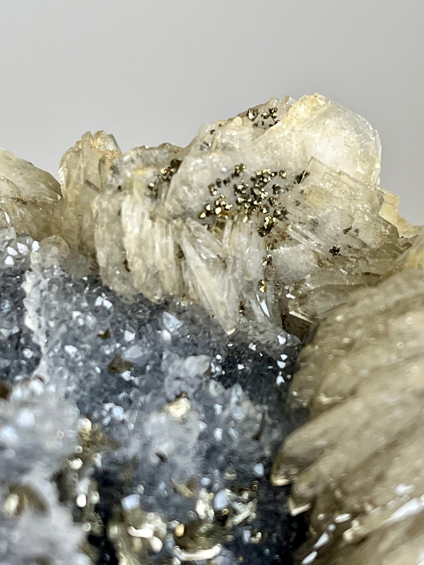Barite with Pyrites and Quartz
