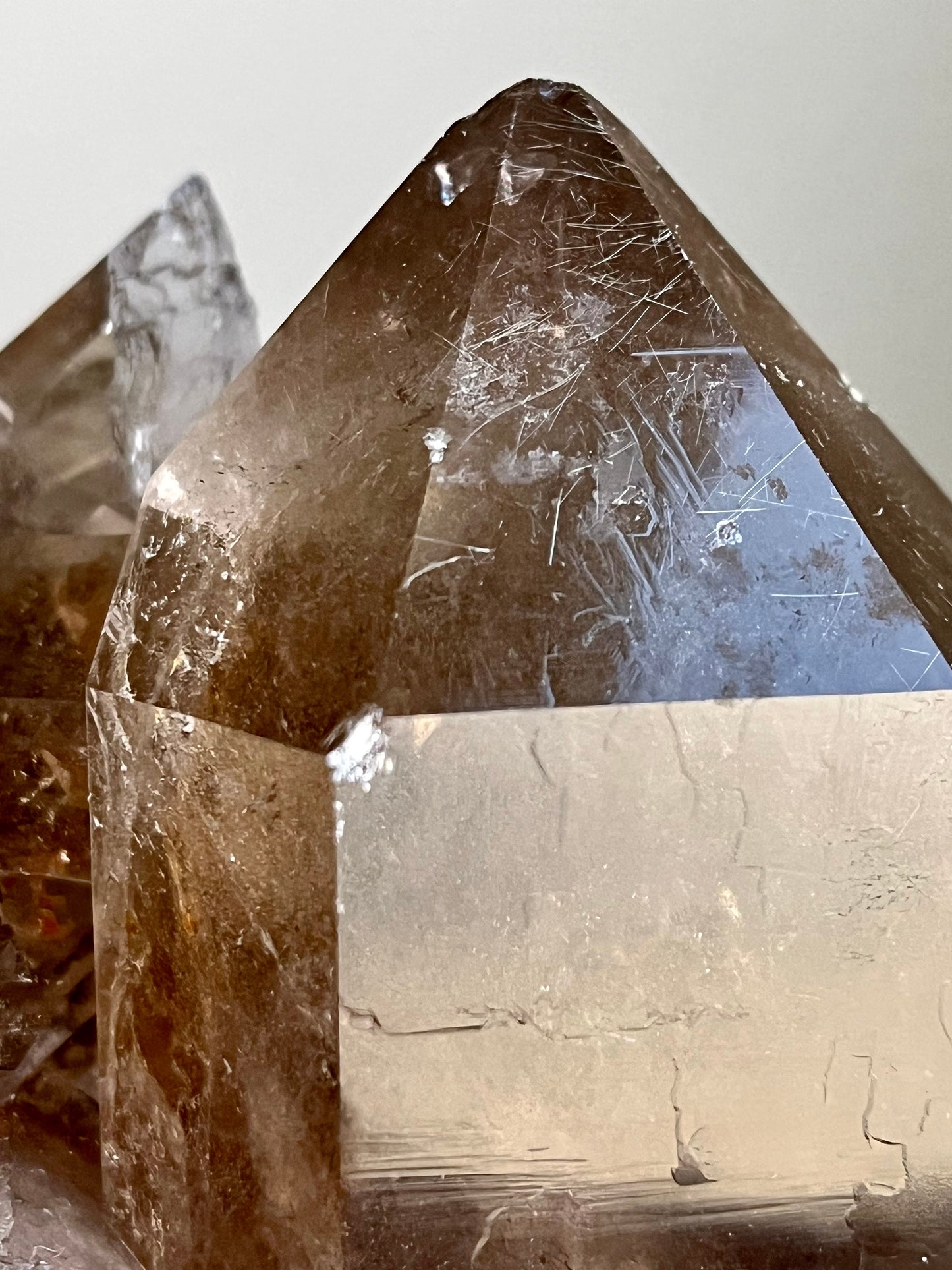 Smoky Quartz Cluster with Rutile