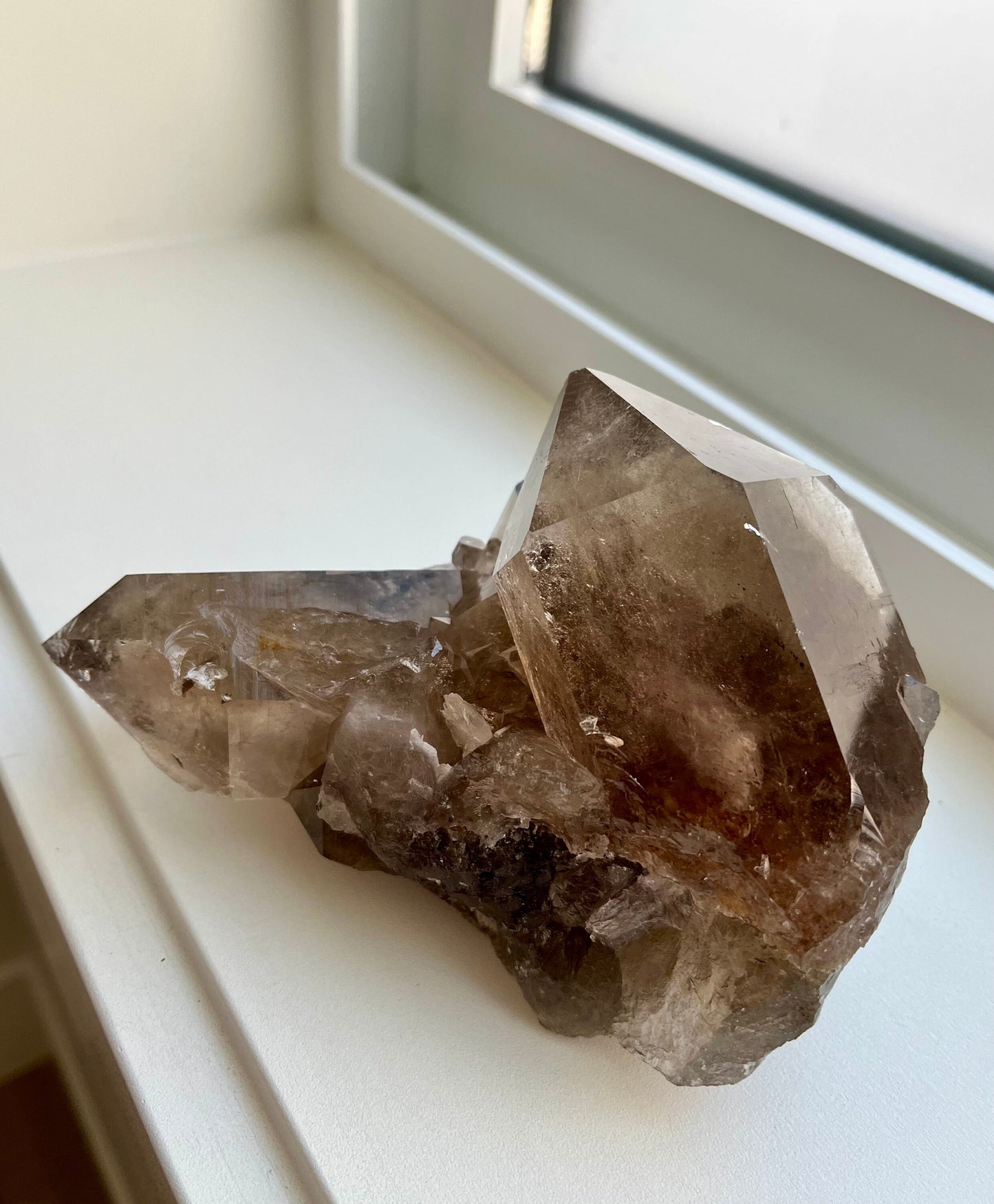 Smoky Quartz Cluster with Rutile