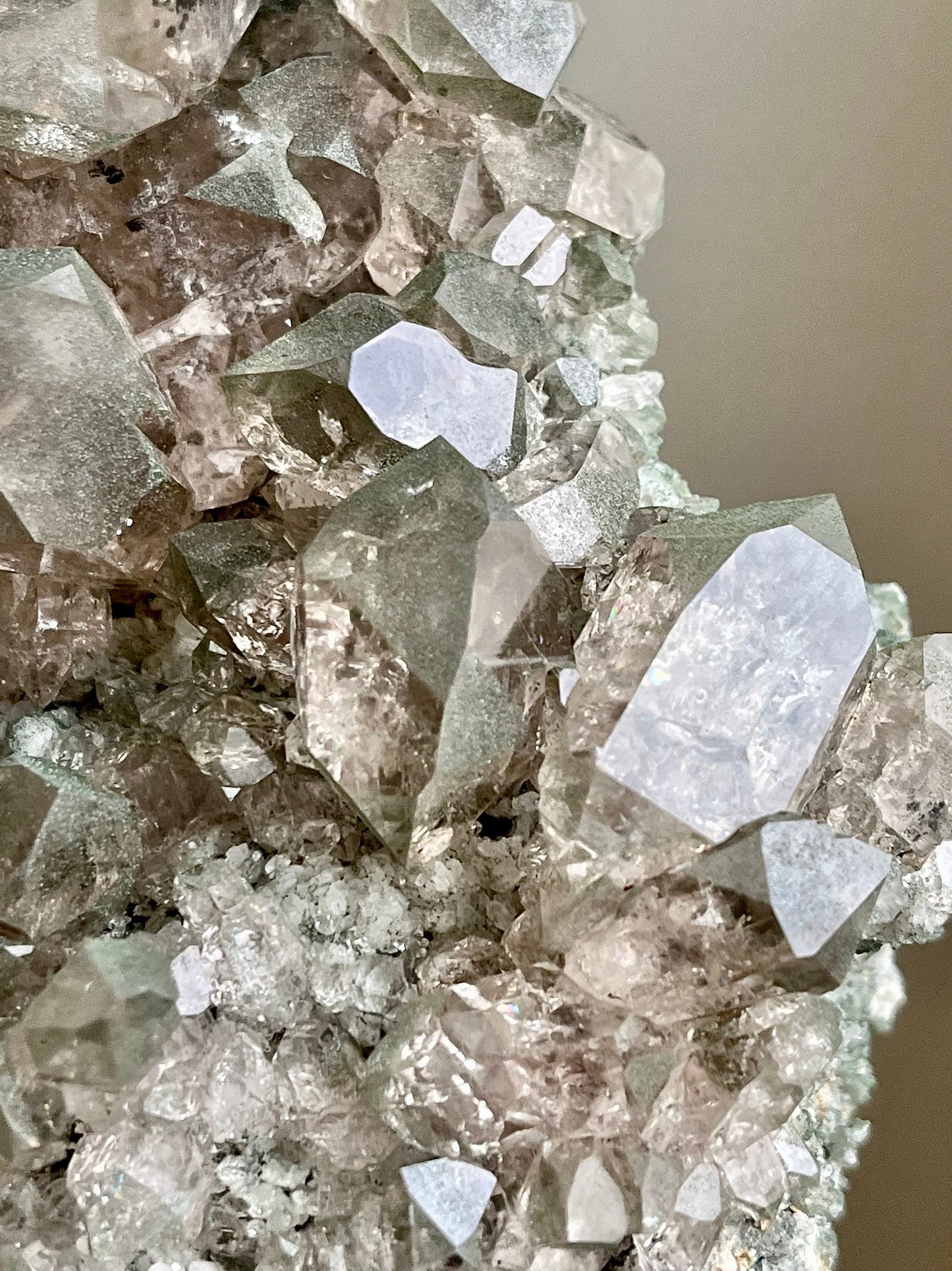 Alpine Smoky Quartz with Double Gwindels, Chlorite