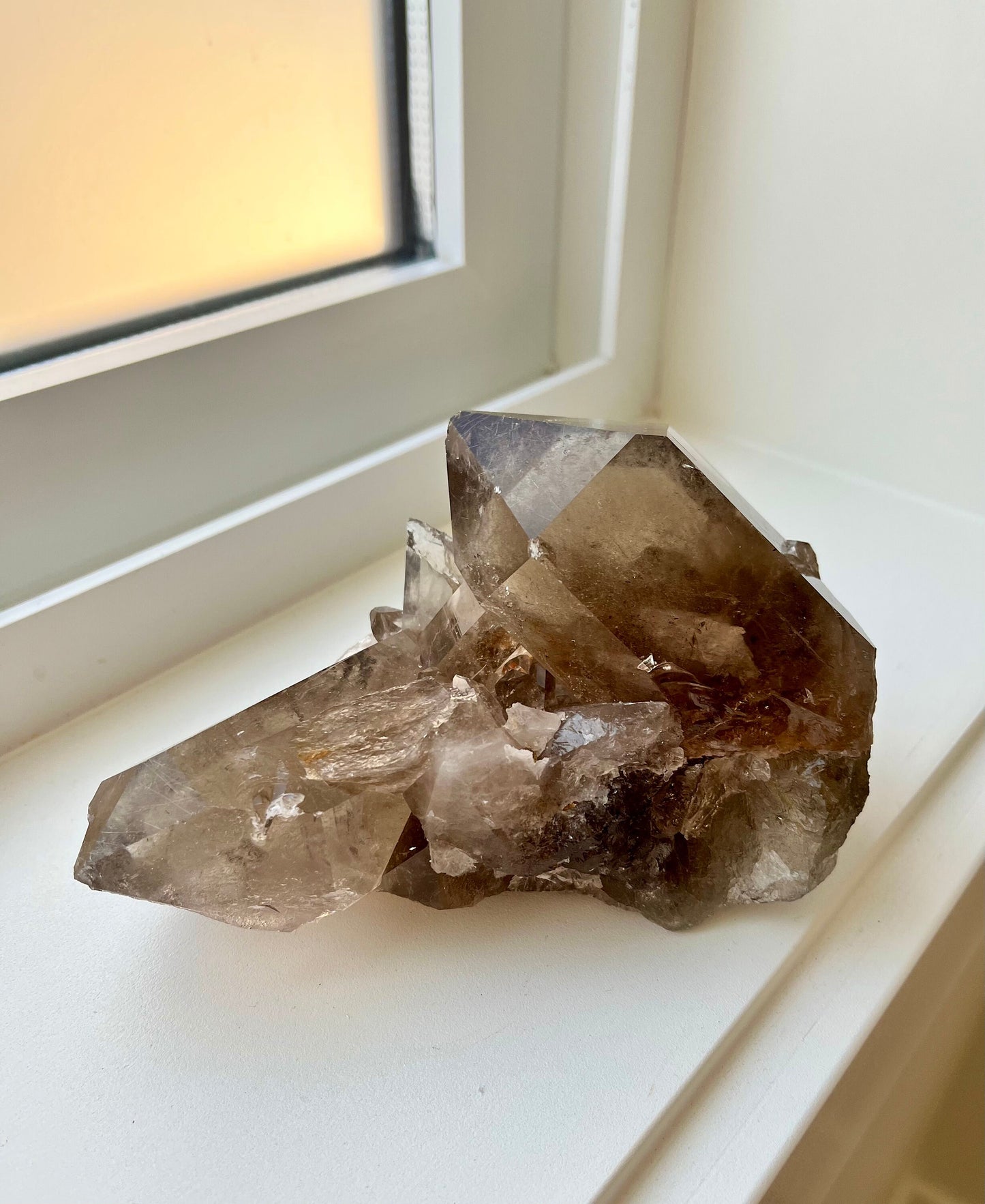 Smoky Quartz Cluster with Rutile