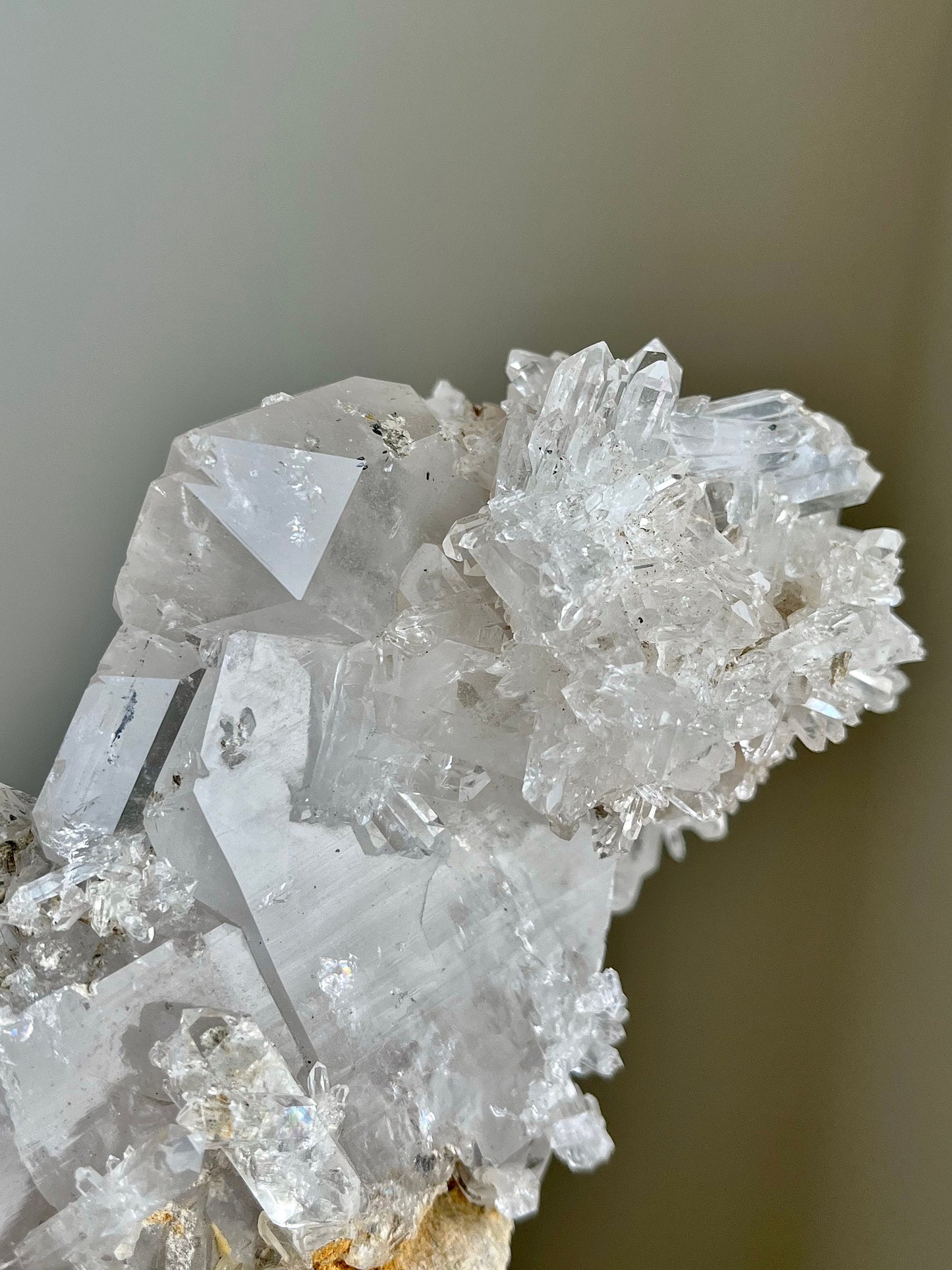 Large Faden Quartz with beautiful inclusions, rainbow flash