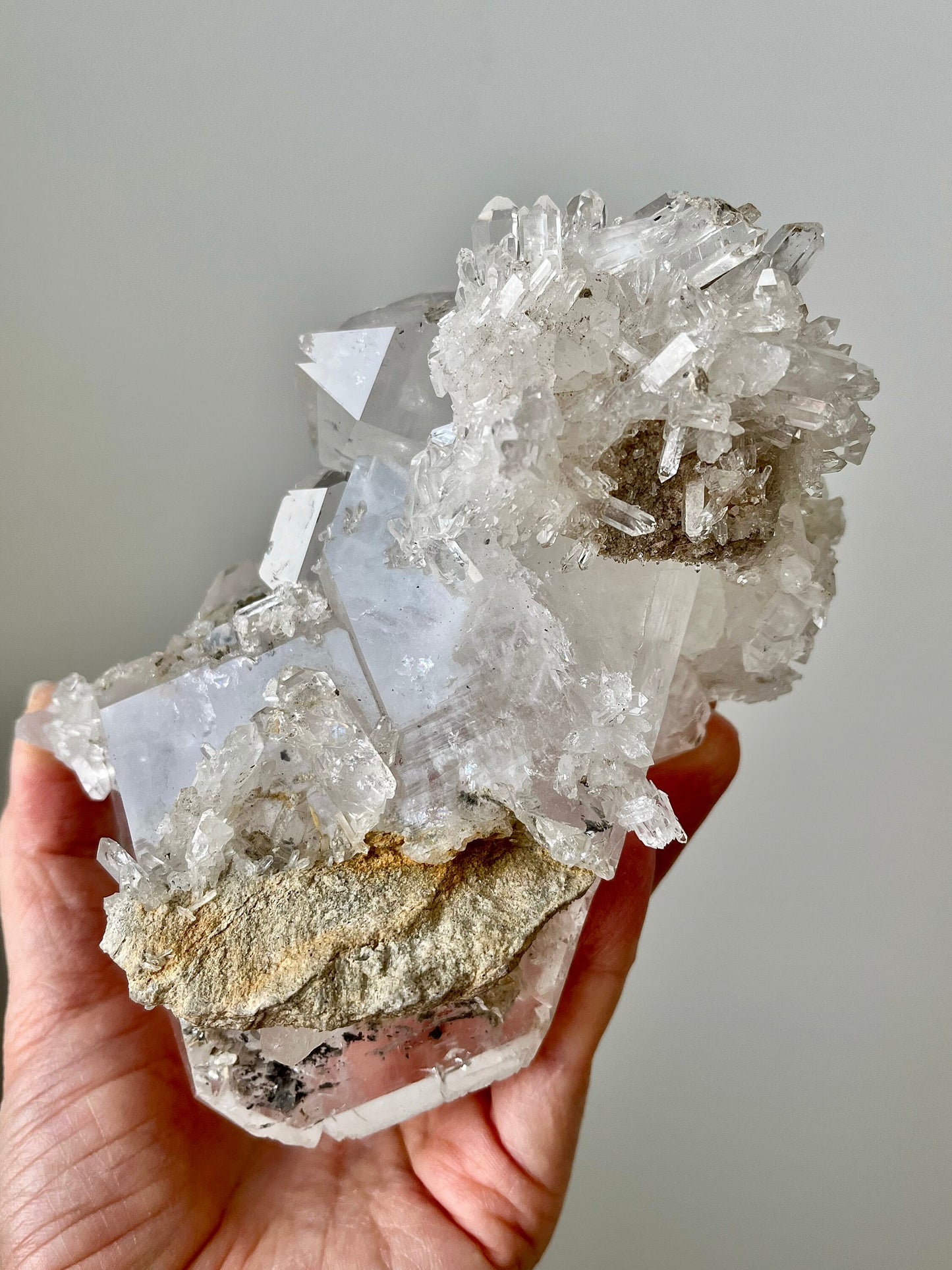 Large Faden Quartz with beautiful inclusions, rainbow flash