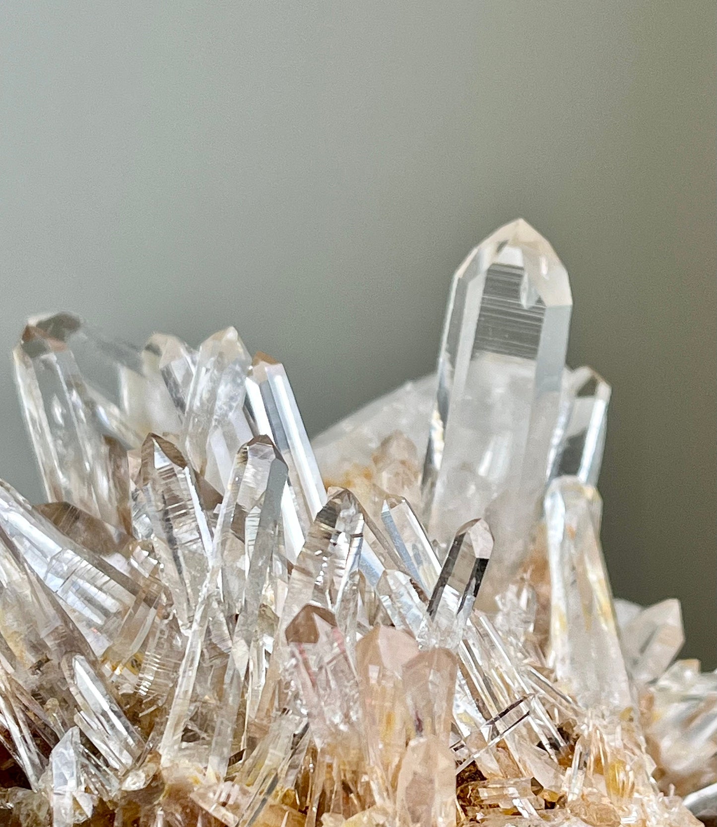 Lemurian Laser Quartz with Iron Oxide - Colombia