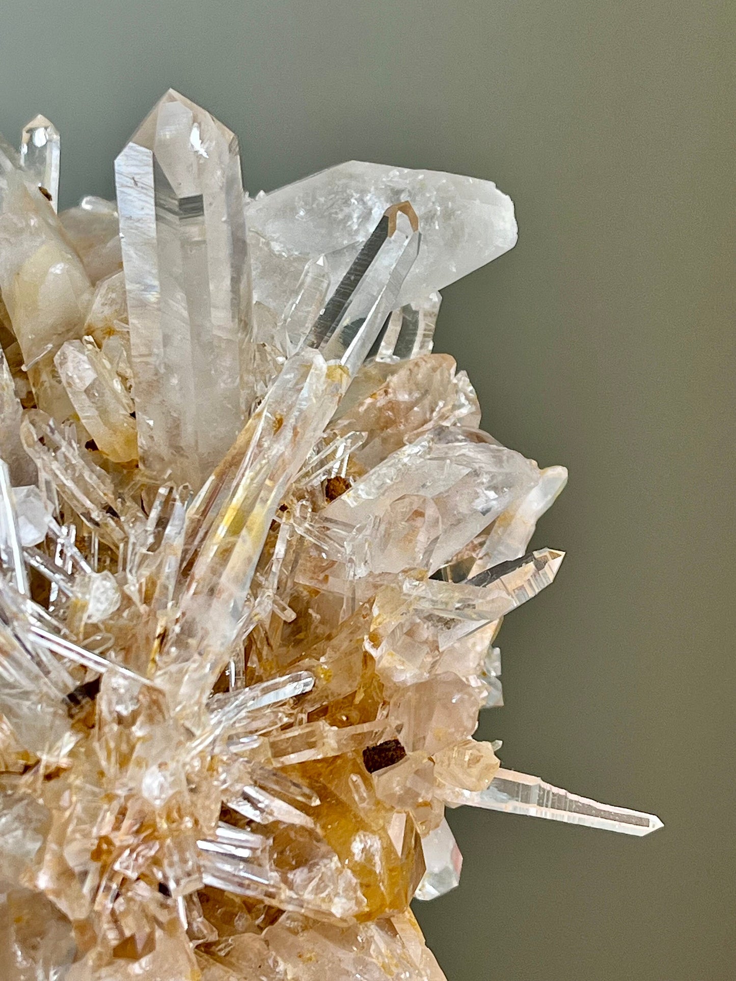 Lemurian Laser Quartz with Iron Oxide - Colombia