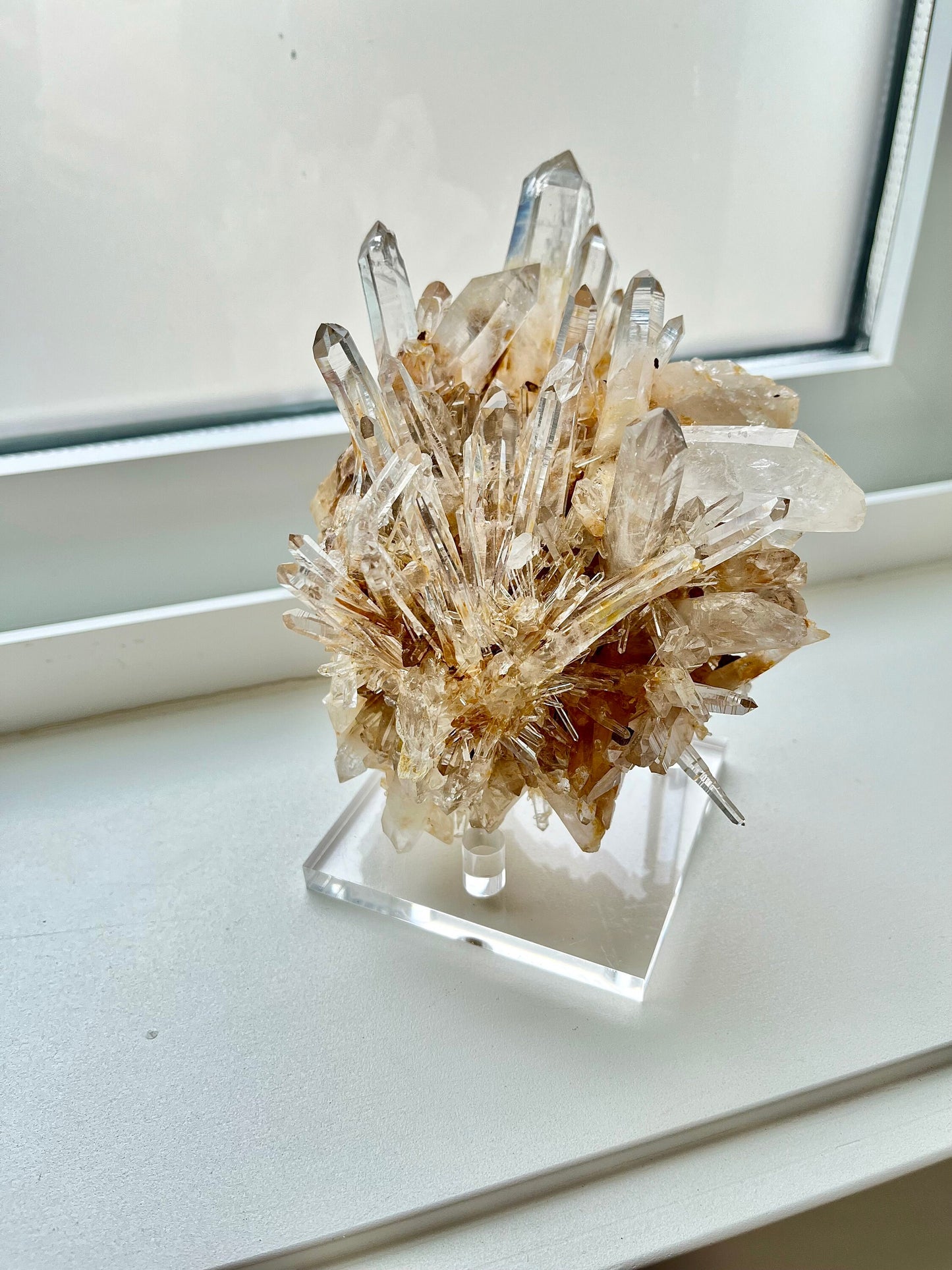 Lemurian Laser Quartz with Iron Oxide - Colombia