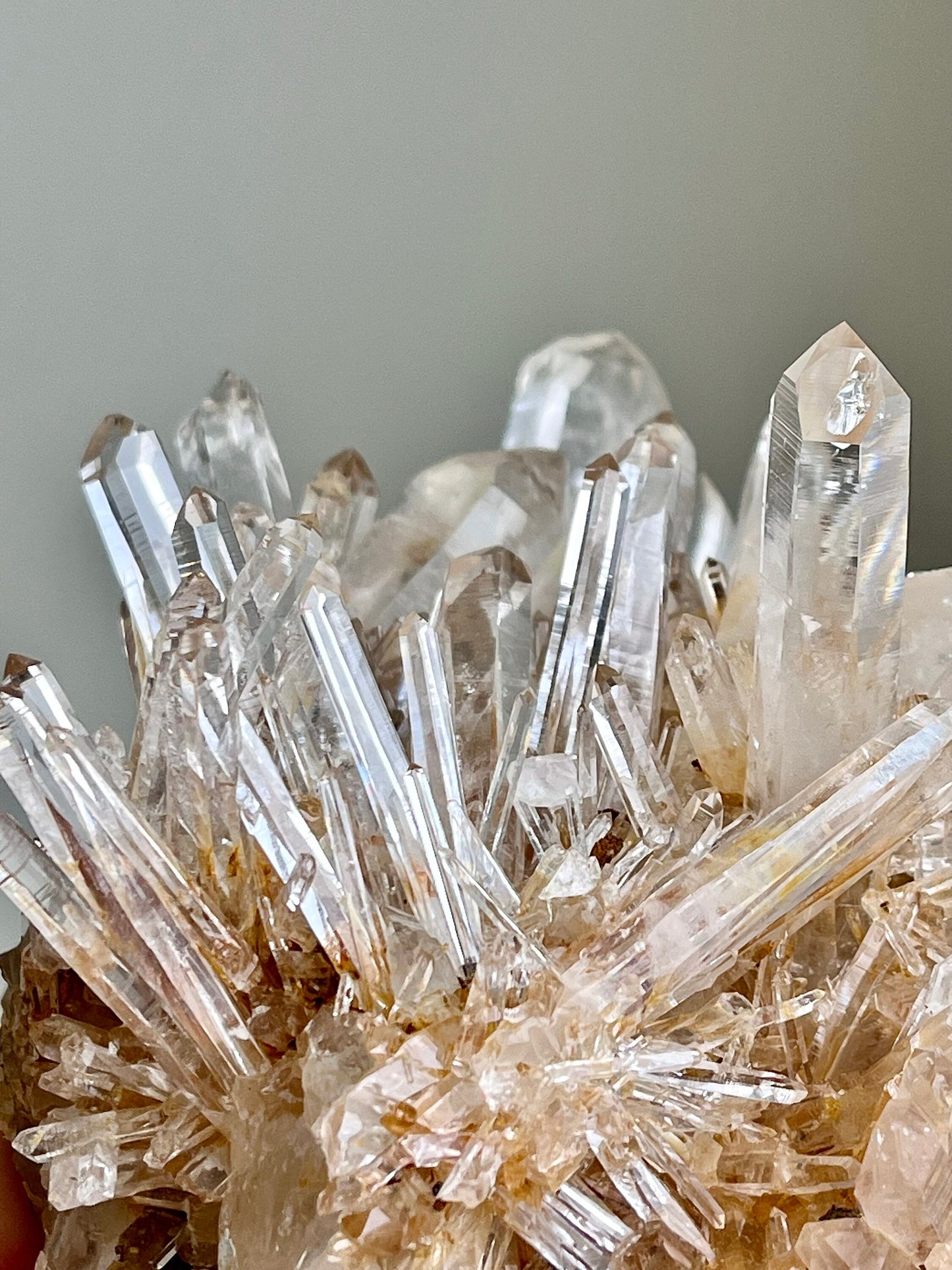 Lemurian Laser Quartz with Iron Oxide - Colombia