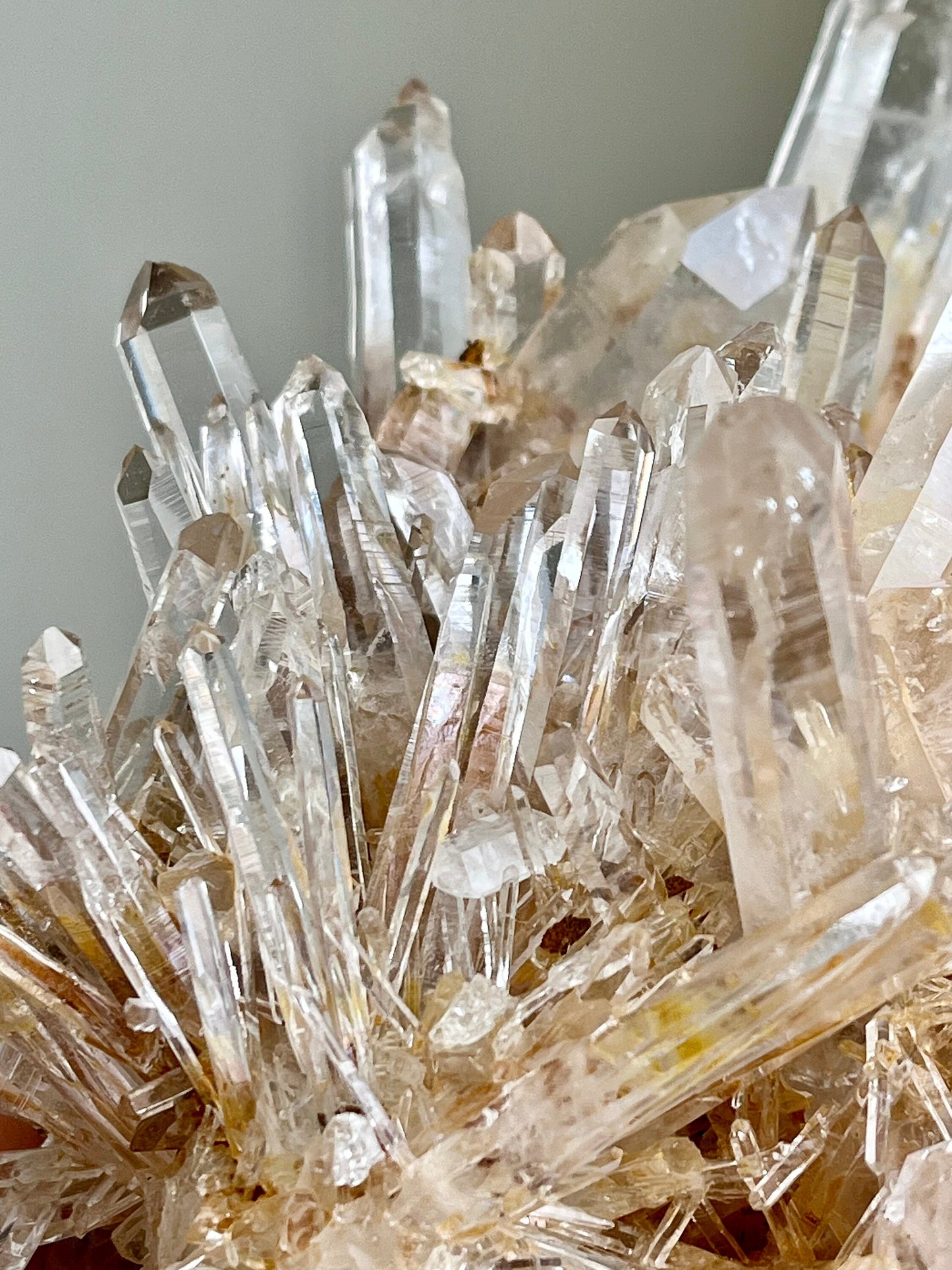 Lemurian Laser Quartz with Iron Oxide - Colombia