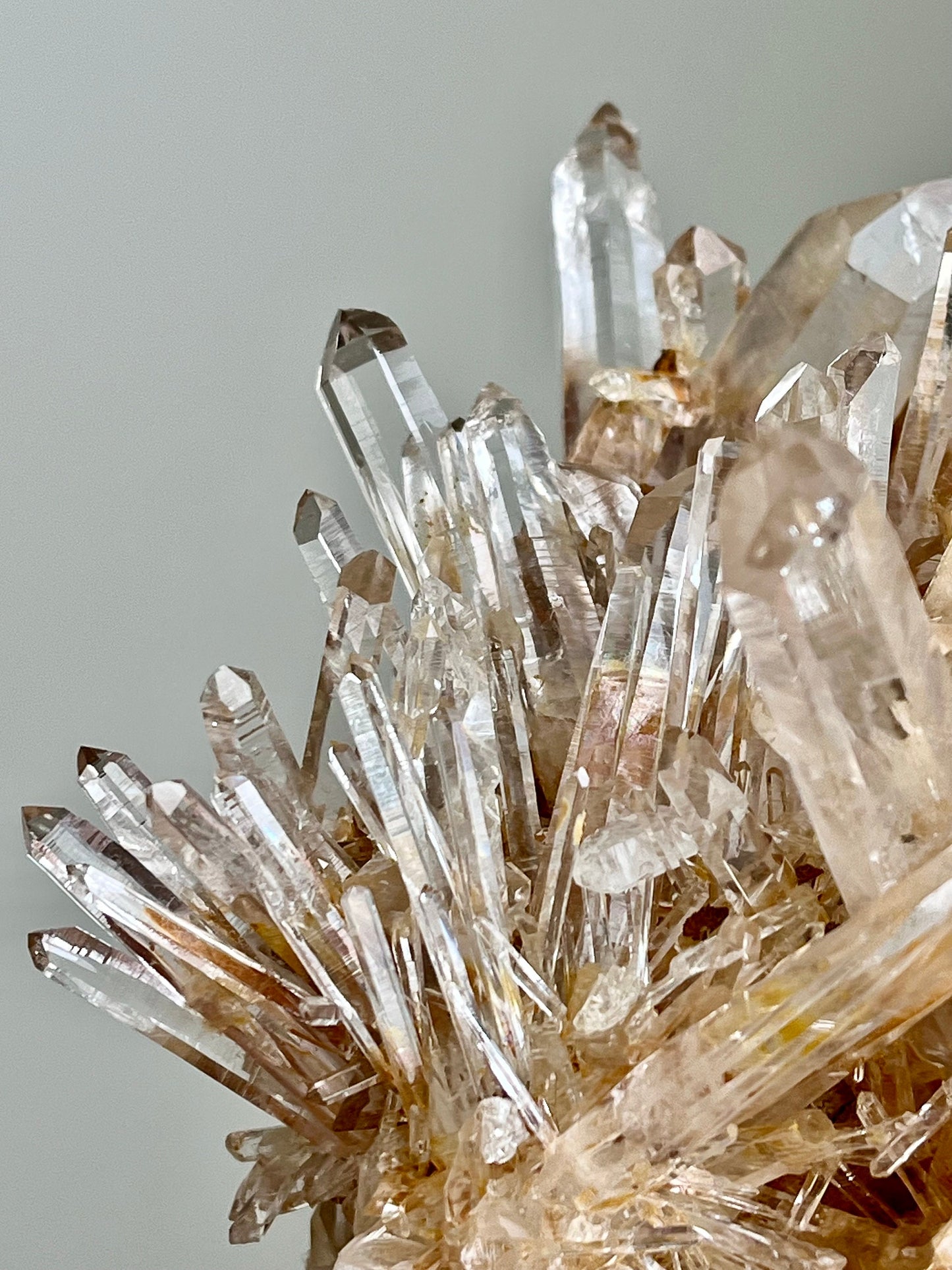 Lemurian Laser Quartz with Iron Oxide - Colombia