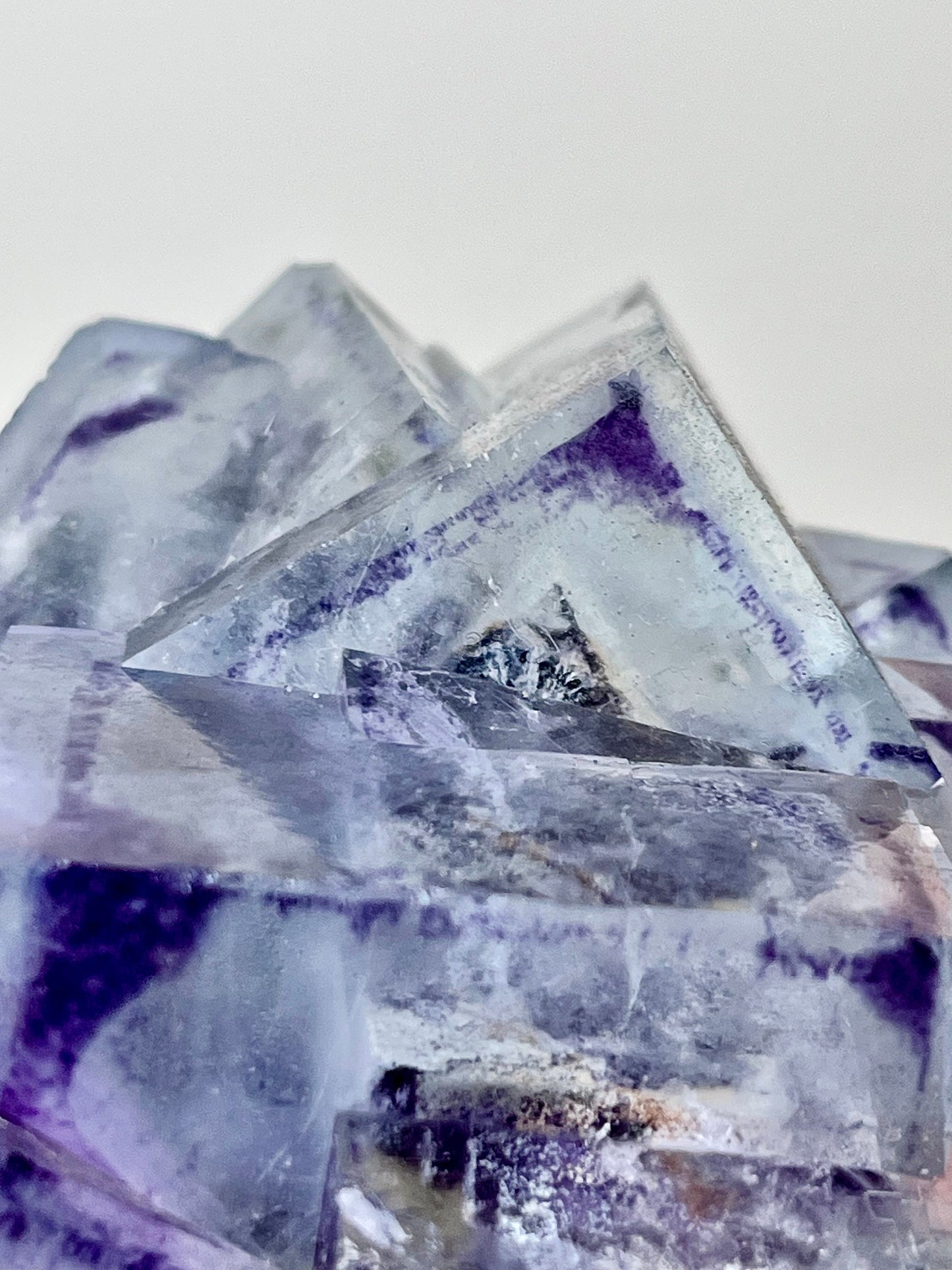 Glassy Fluorite with Multicolour Zoning & Inclusions