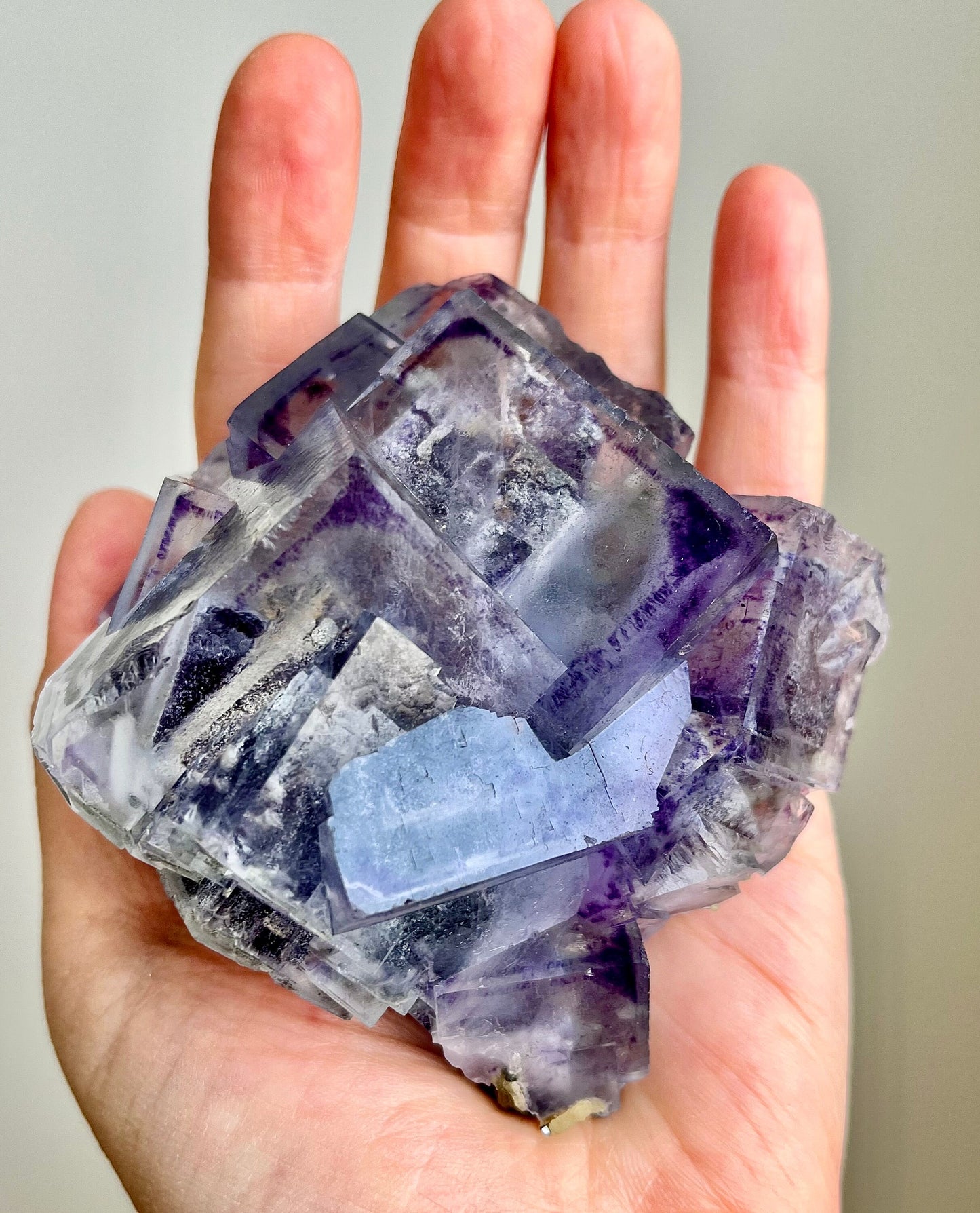 Glassy Fluorite with Multicolour Zoning & Inclusions