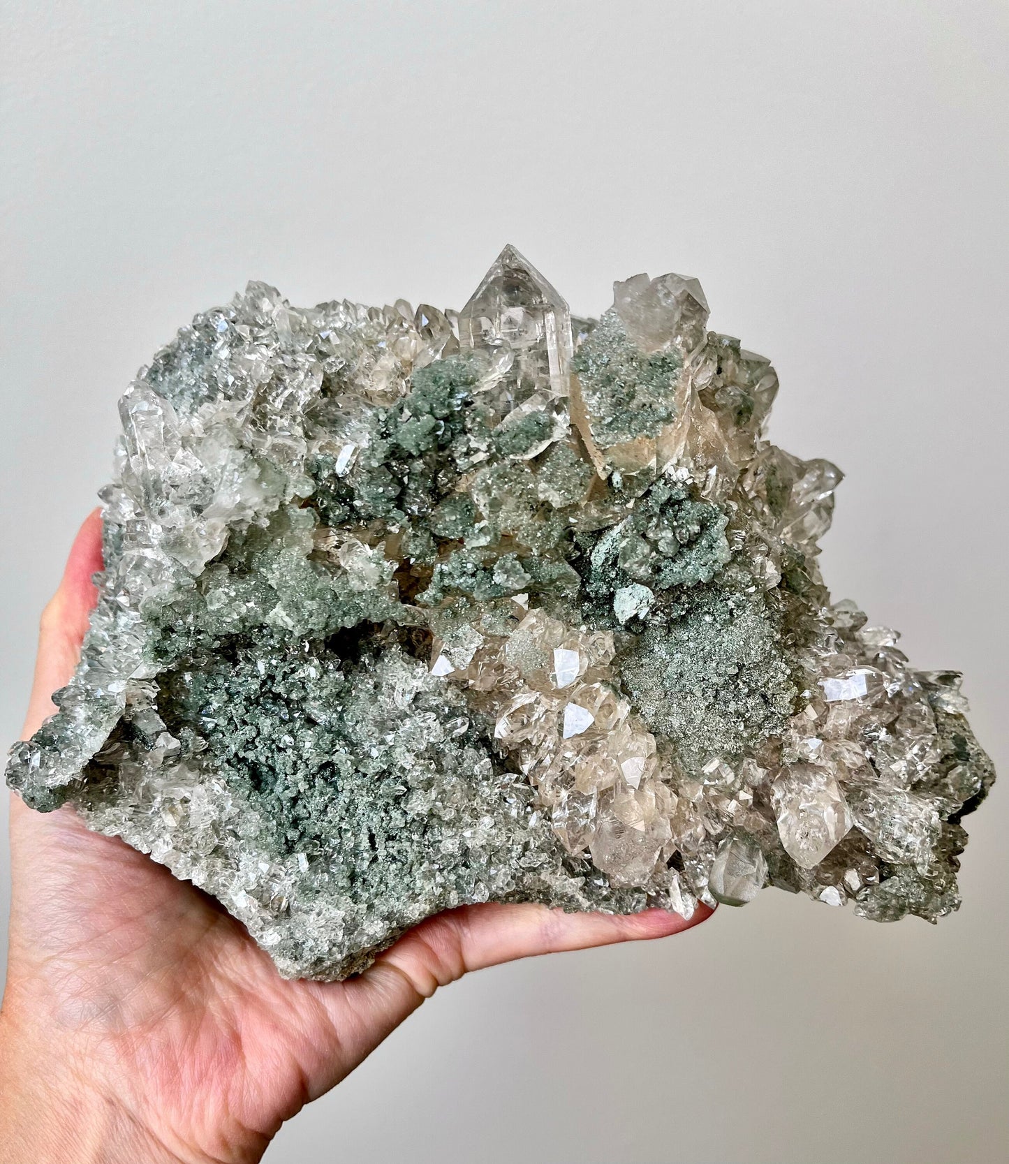 Champagne Himalayan Quartz with Chlorite, Anatase
