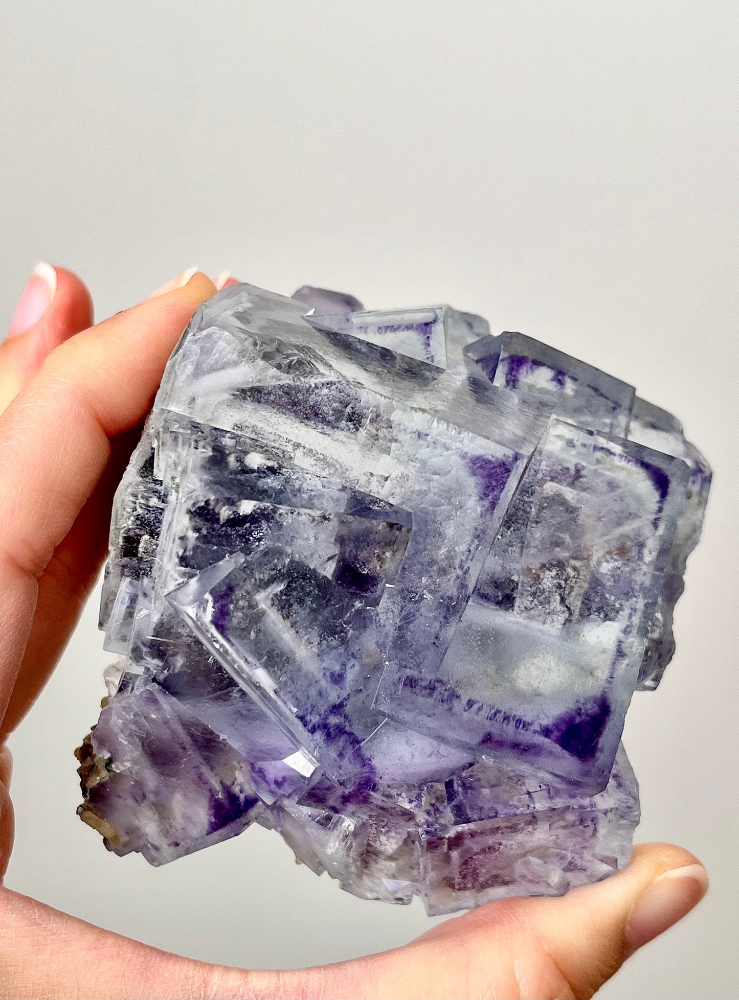 Glassy Fluorite with Multicolour Zoning & Inclusions