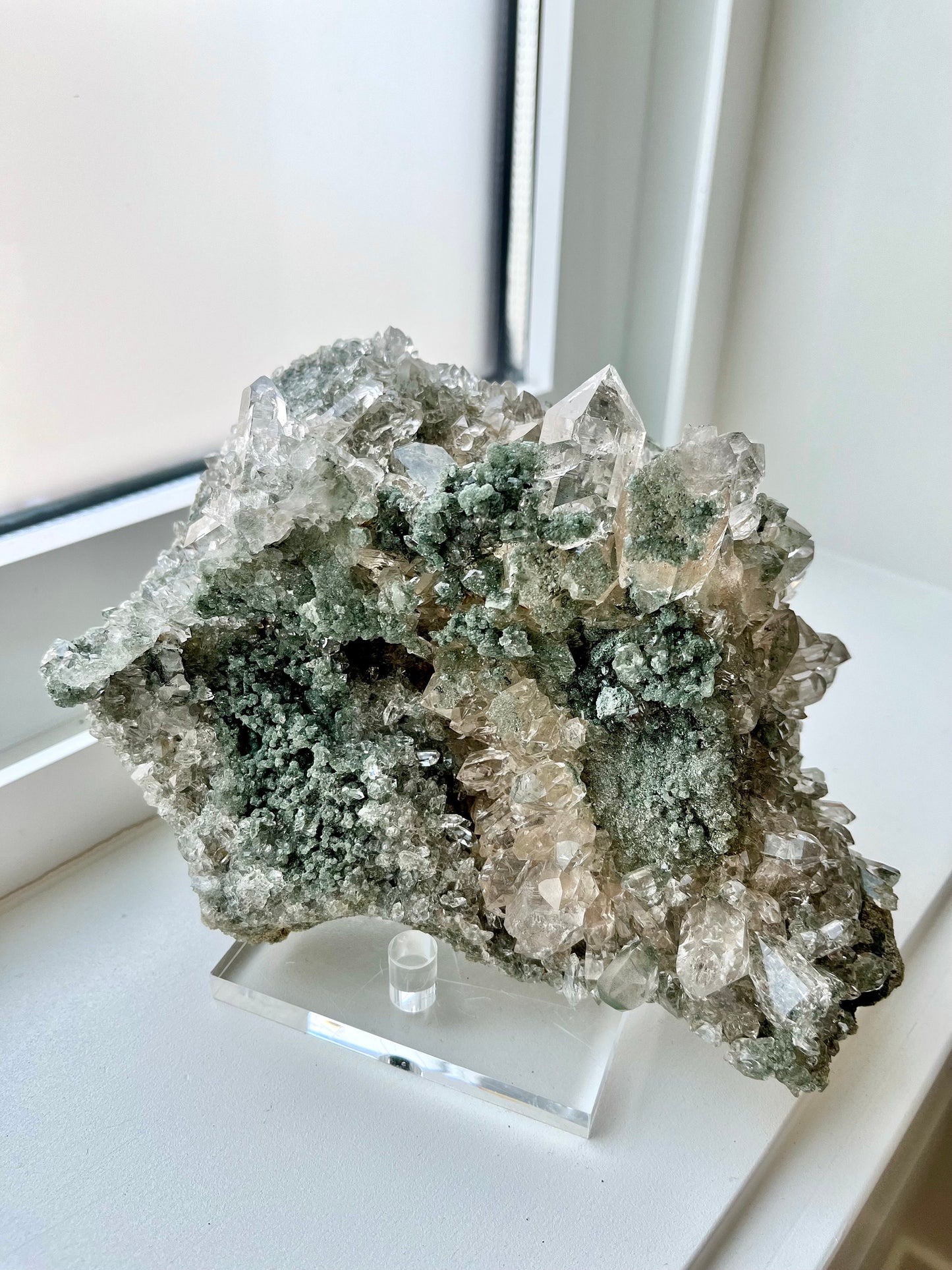 Champagne Himalayan Quartz with Chlorite, Anatase