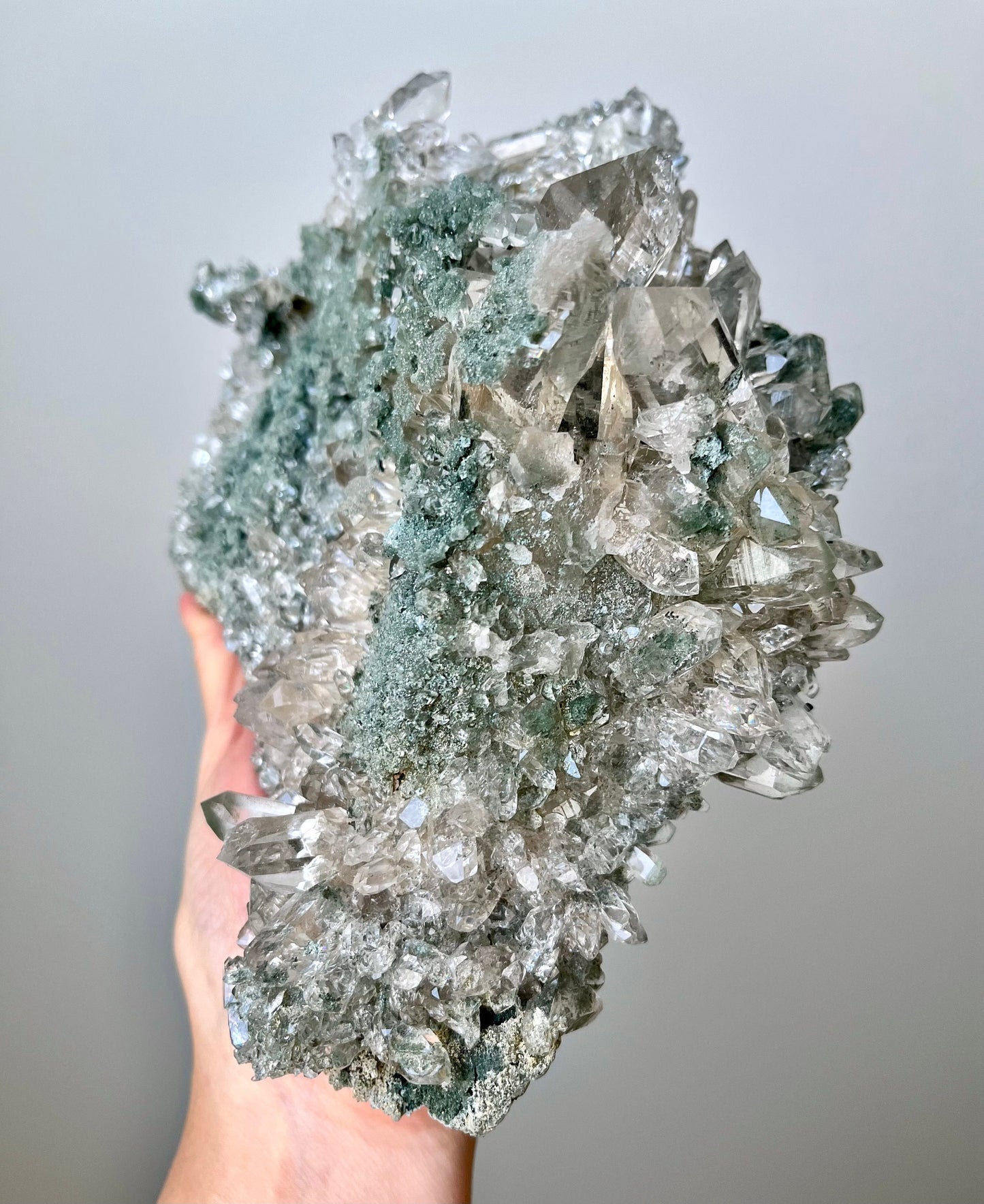 Champagne Himalayan Quartz with Chlorite, Anatase