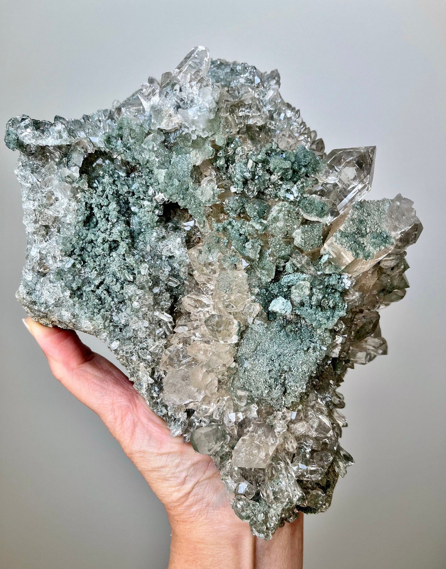 Champagne Himalayan Quartz with Chlorite, Anatase