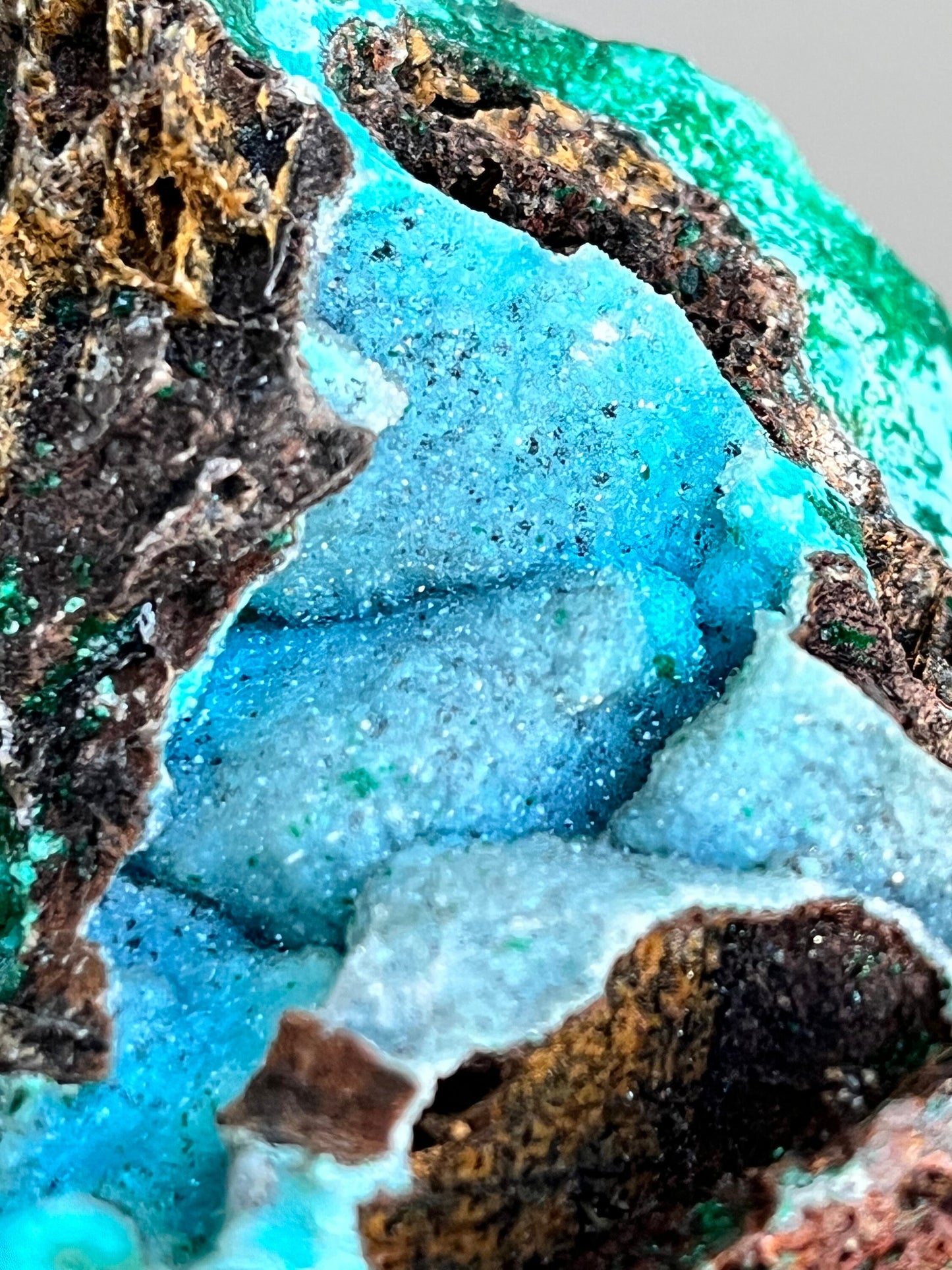 Druzy Chrysocolla Pseudomorph after Malachite