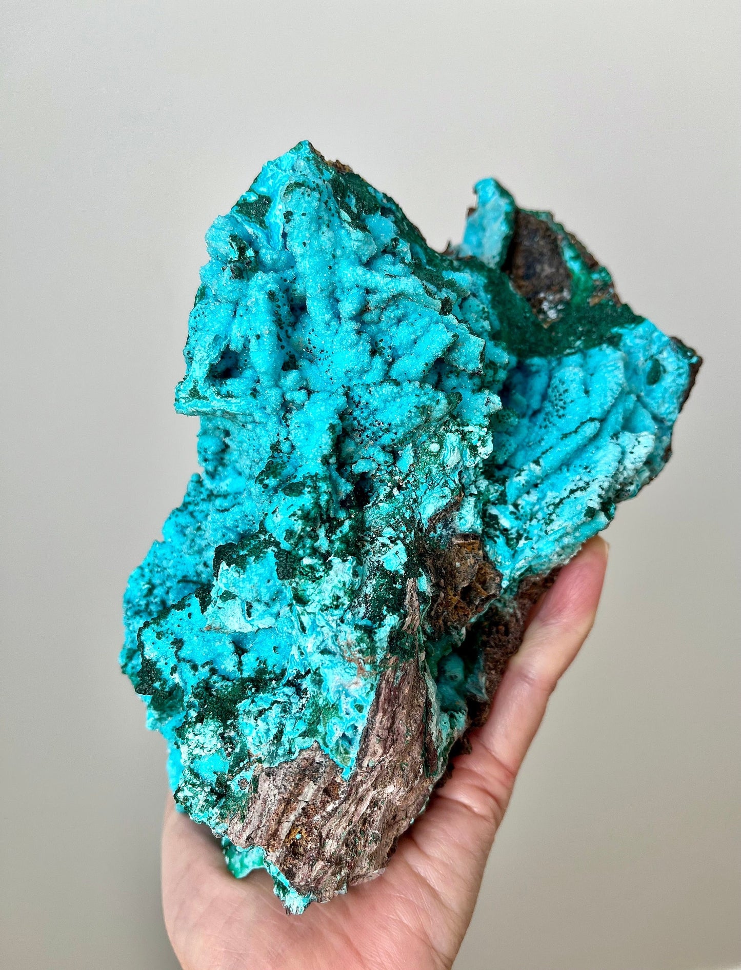 Druzy Chrysocolla Pseudomorph after Malachite