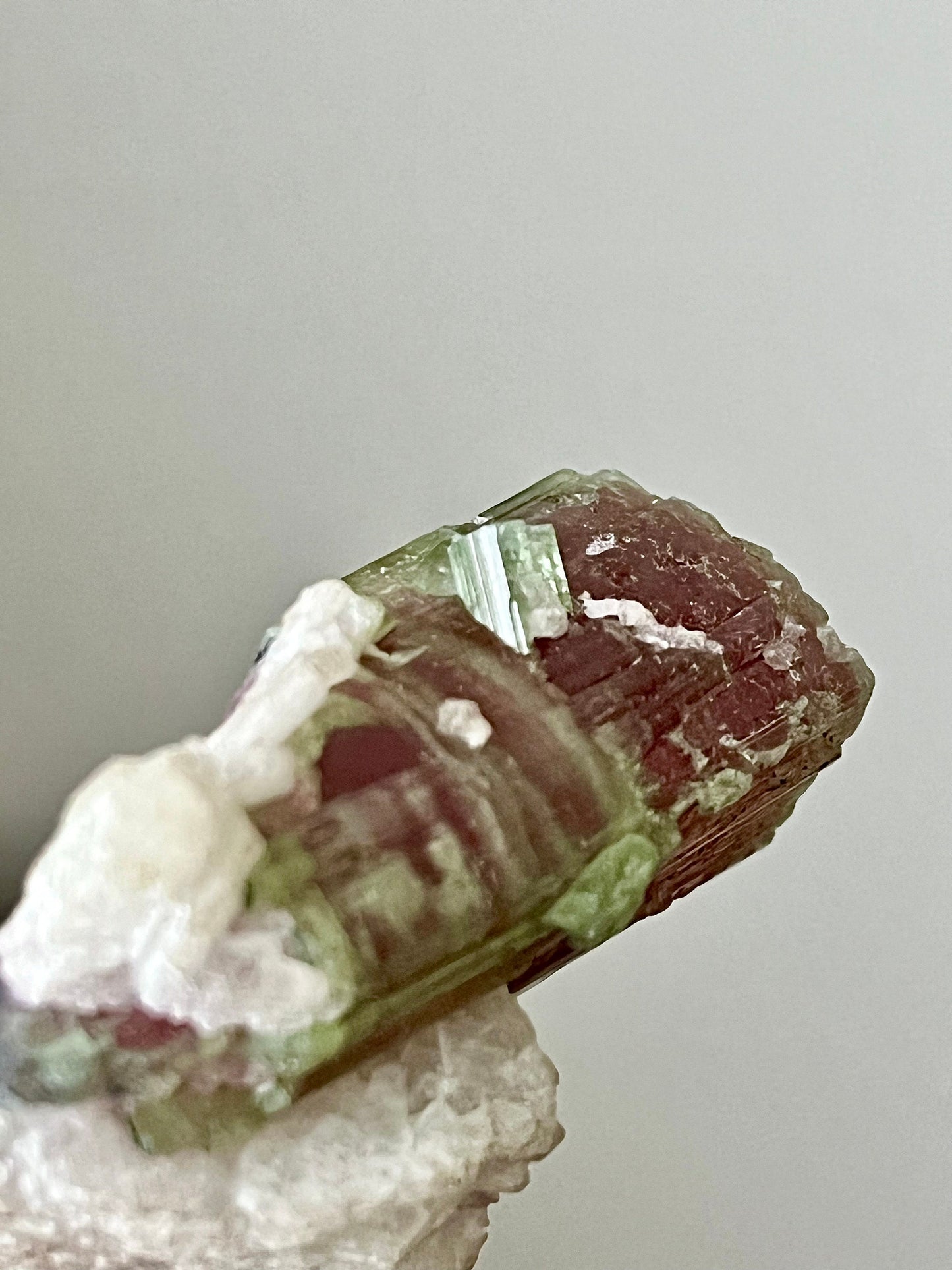 Bicolour Tourmaline with Albite
