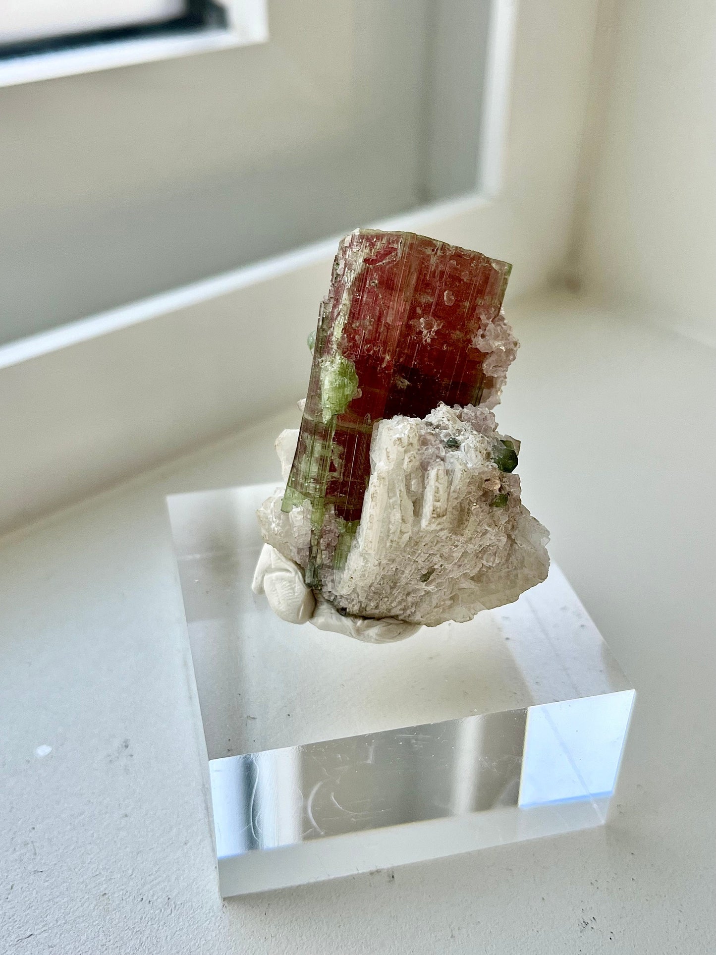 Bicolour Tourmaline with Albite