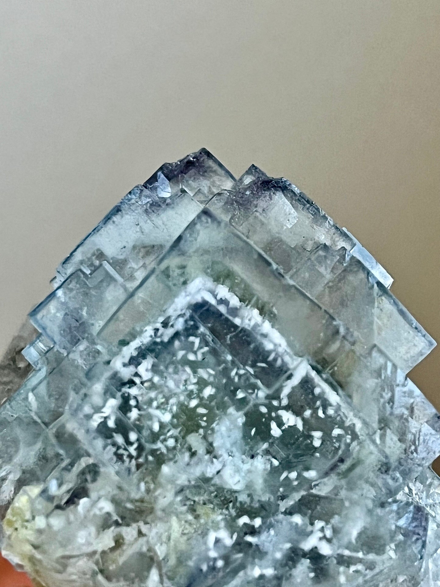 Glassy Fluorite with Phosphorescent inclusions, Calcite, & Quartz