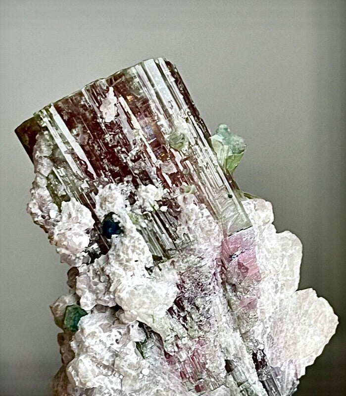 Bicolour Tourmaline with Albite