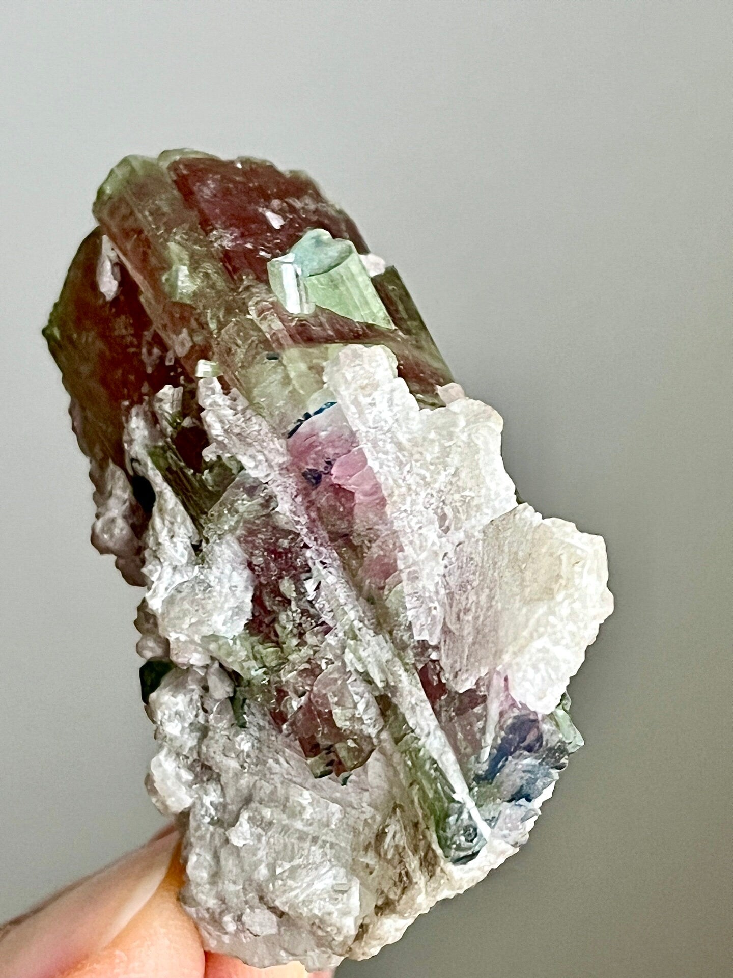 Bicolour Tourmaline with Albite