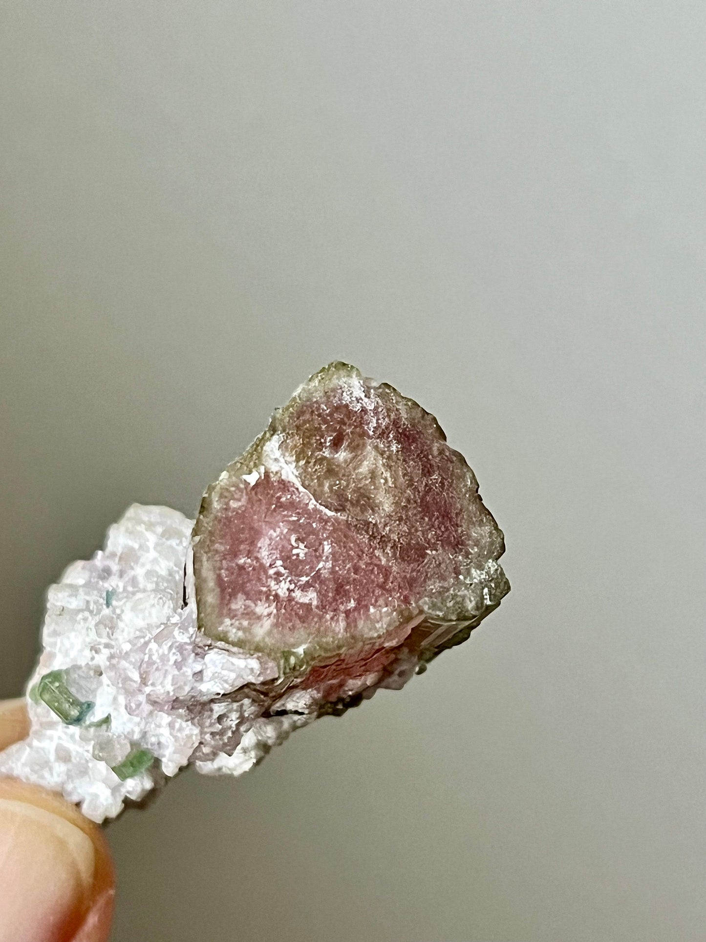 Bicolour Tourmaline with Albite