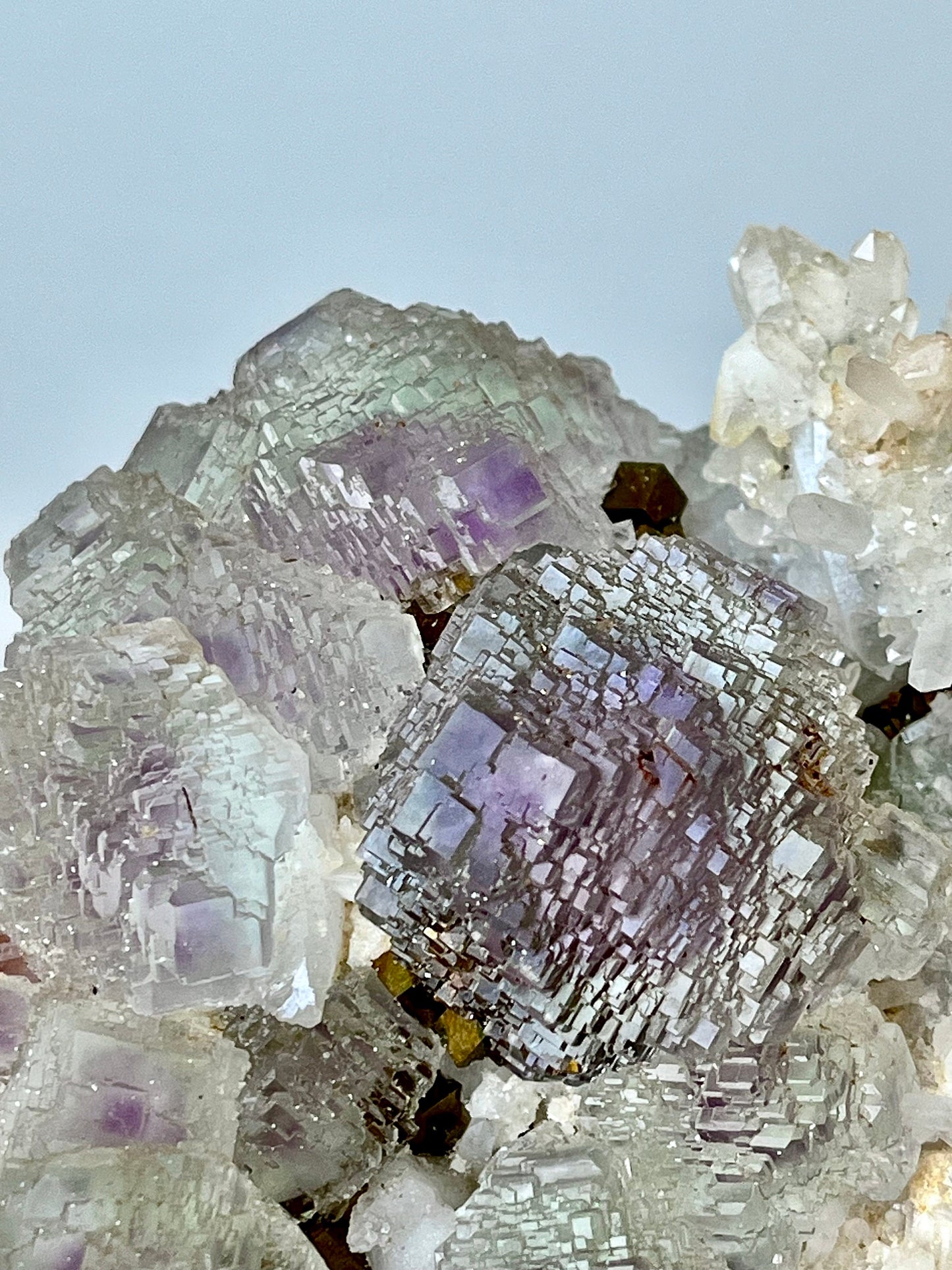 Shangbao Fluorite with Quartz, Pyrite, Calcite - Collectors piece - Mineral specimen, Crystals, Collection, Display piece