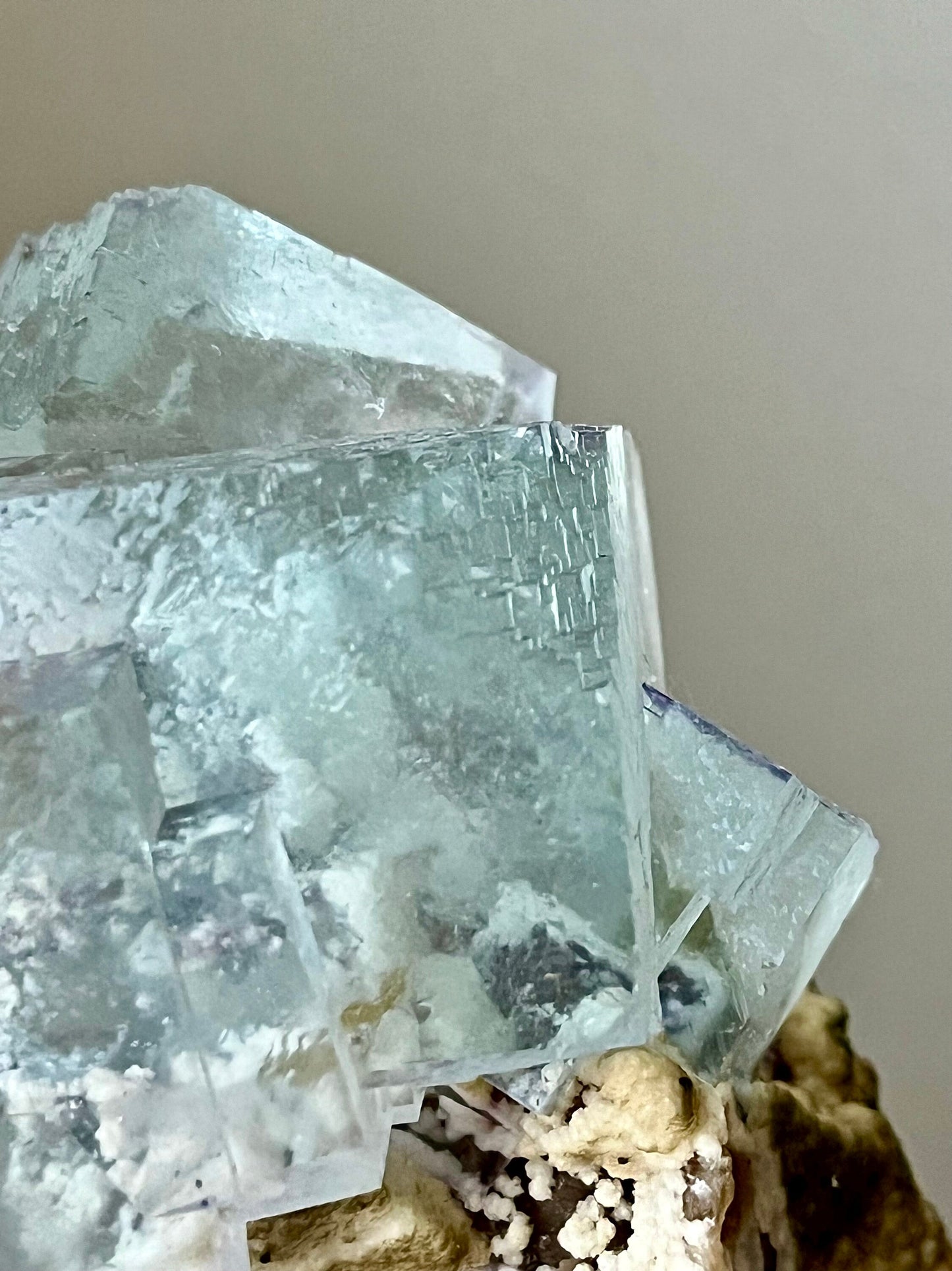 Light Blue Fluorite with Calcite & Inclusions