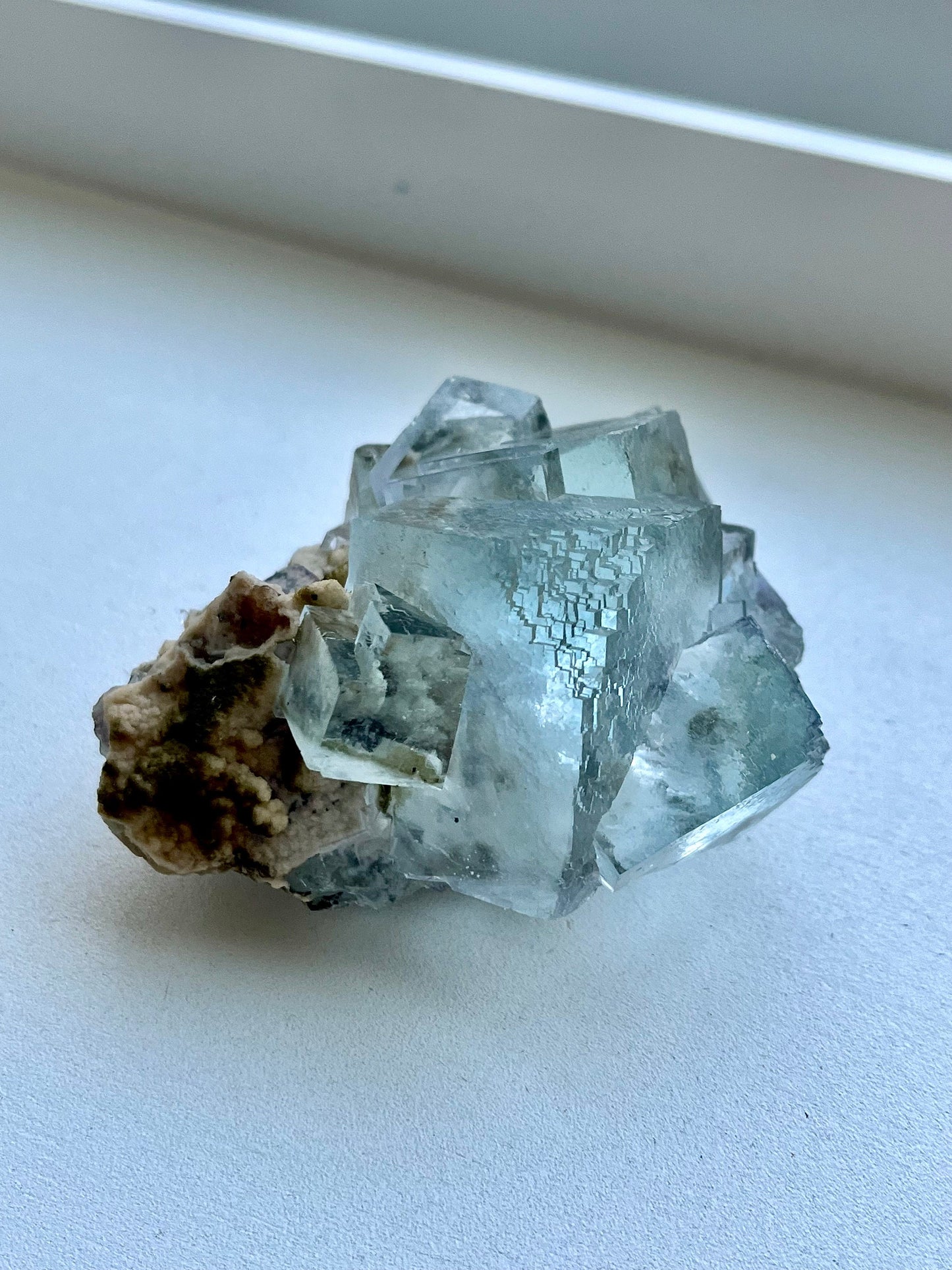 Light Blue Fluorite with Calcite & Inclusions