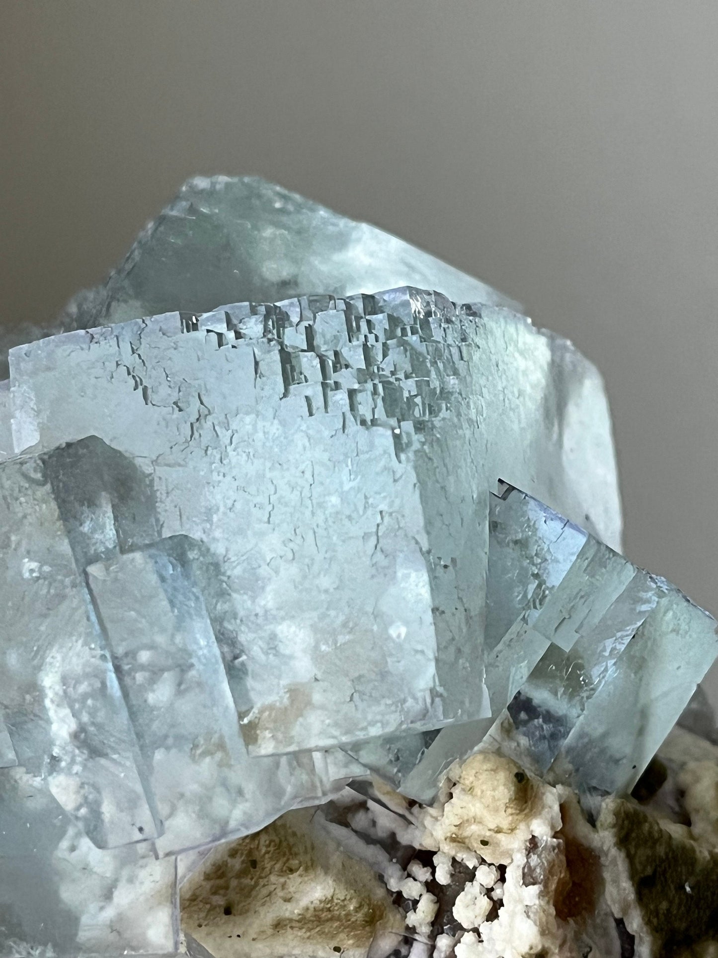 Light Blue Fluorite with Calcite & Inclusions