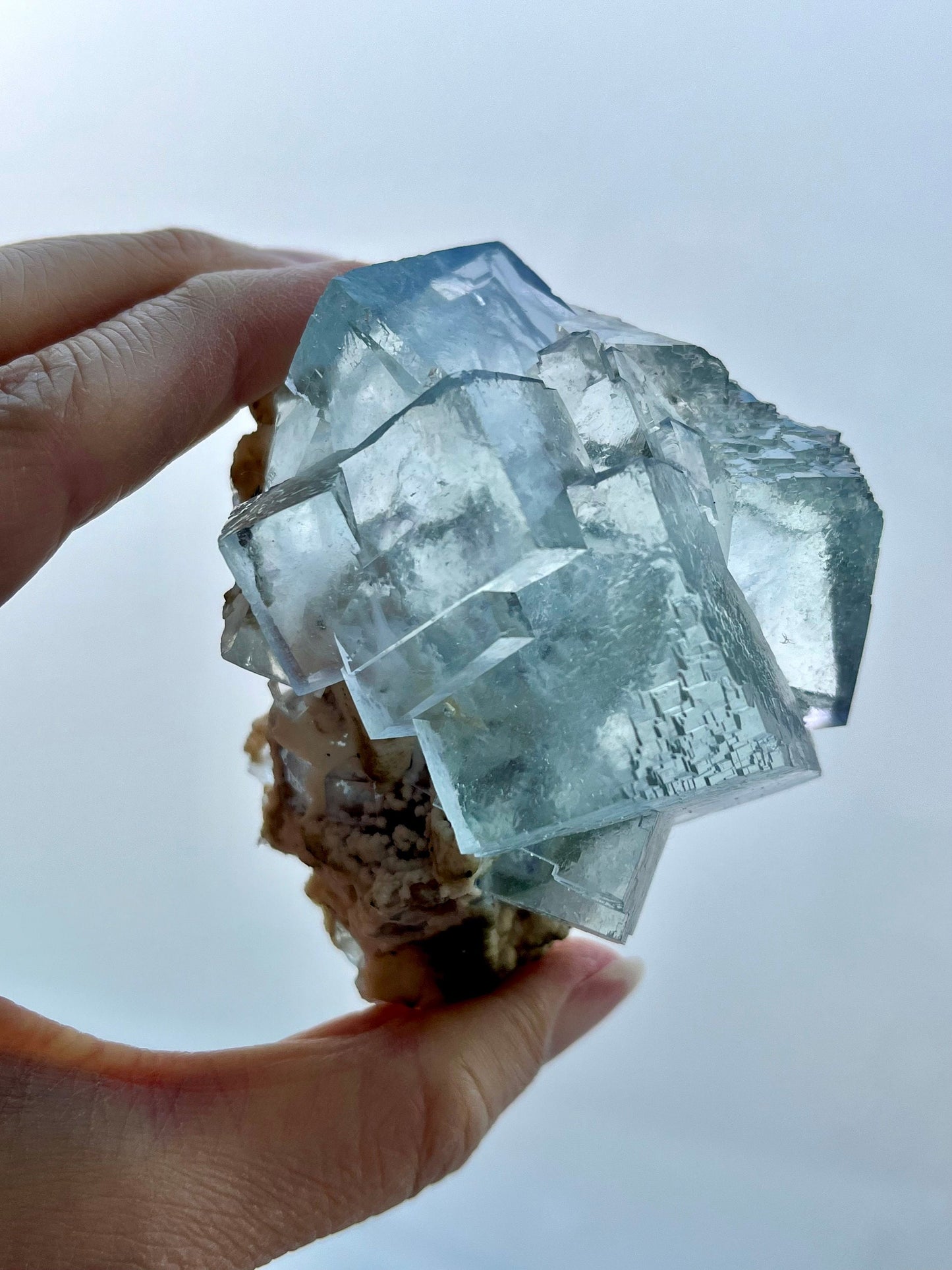 Light Blue Fluorite with Calcite & Inclusions