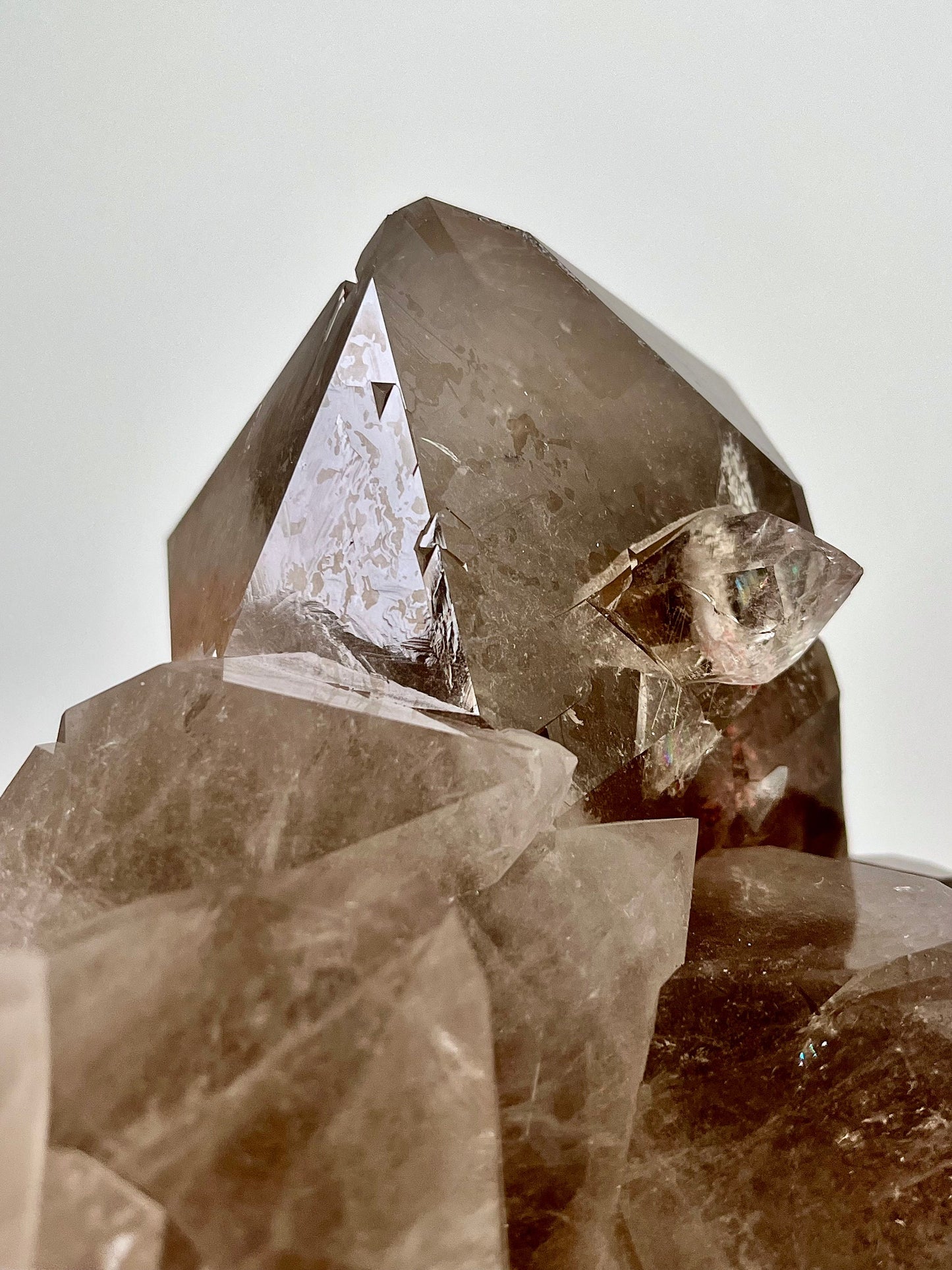 Rutilated Smoky Quartz Cluster with Record Keepers