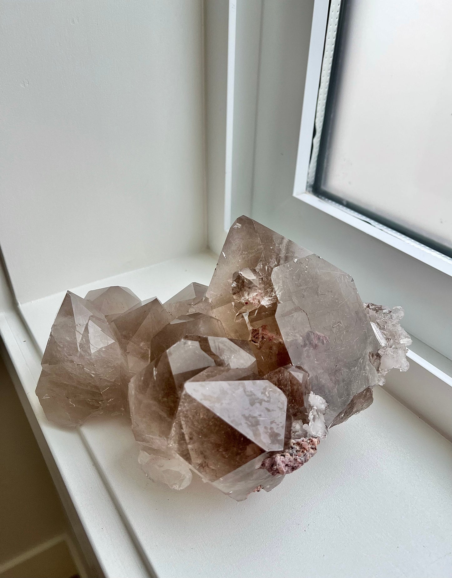 Rutilated Smoky Quartz Cluster with Record Keepers