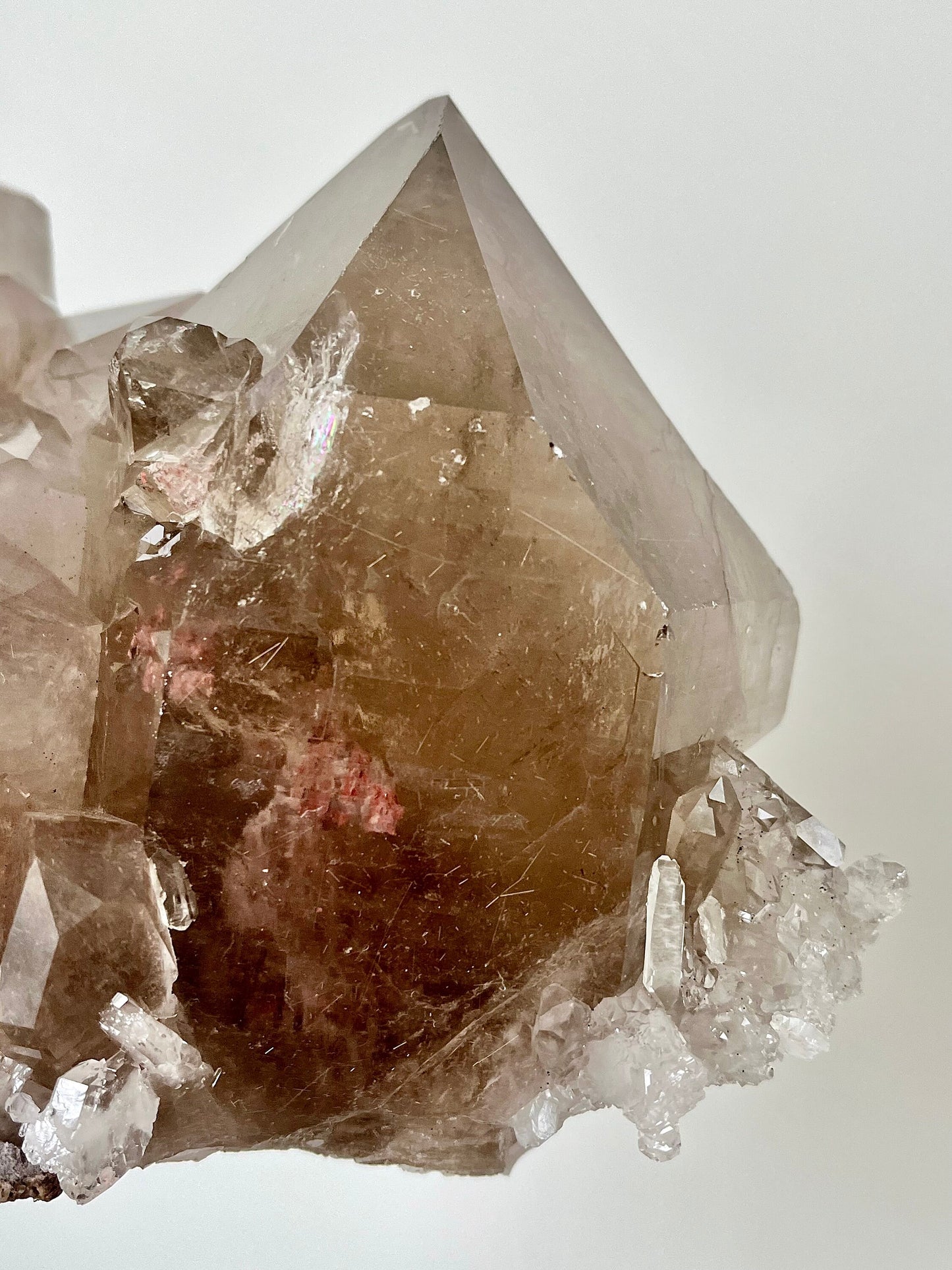 Rutilated Smoky Quartz Cluster with Record Keepers