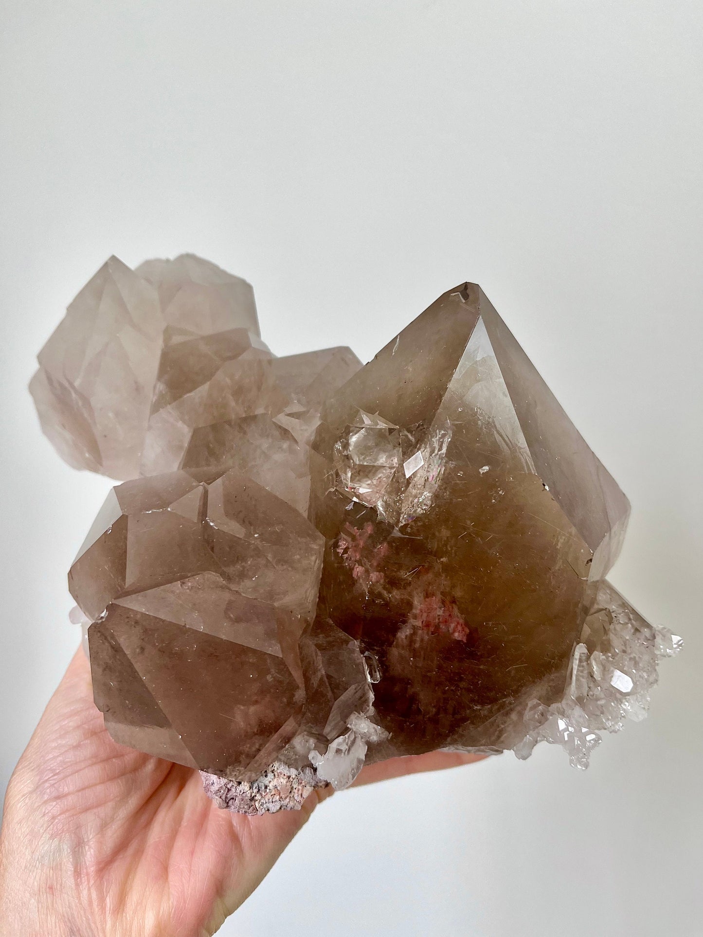Rutilated Smoky Quartz Cluster with Record Keepers