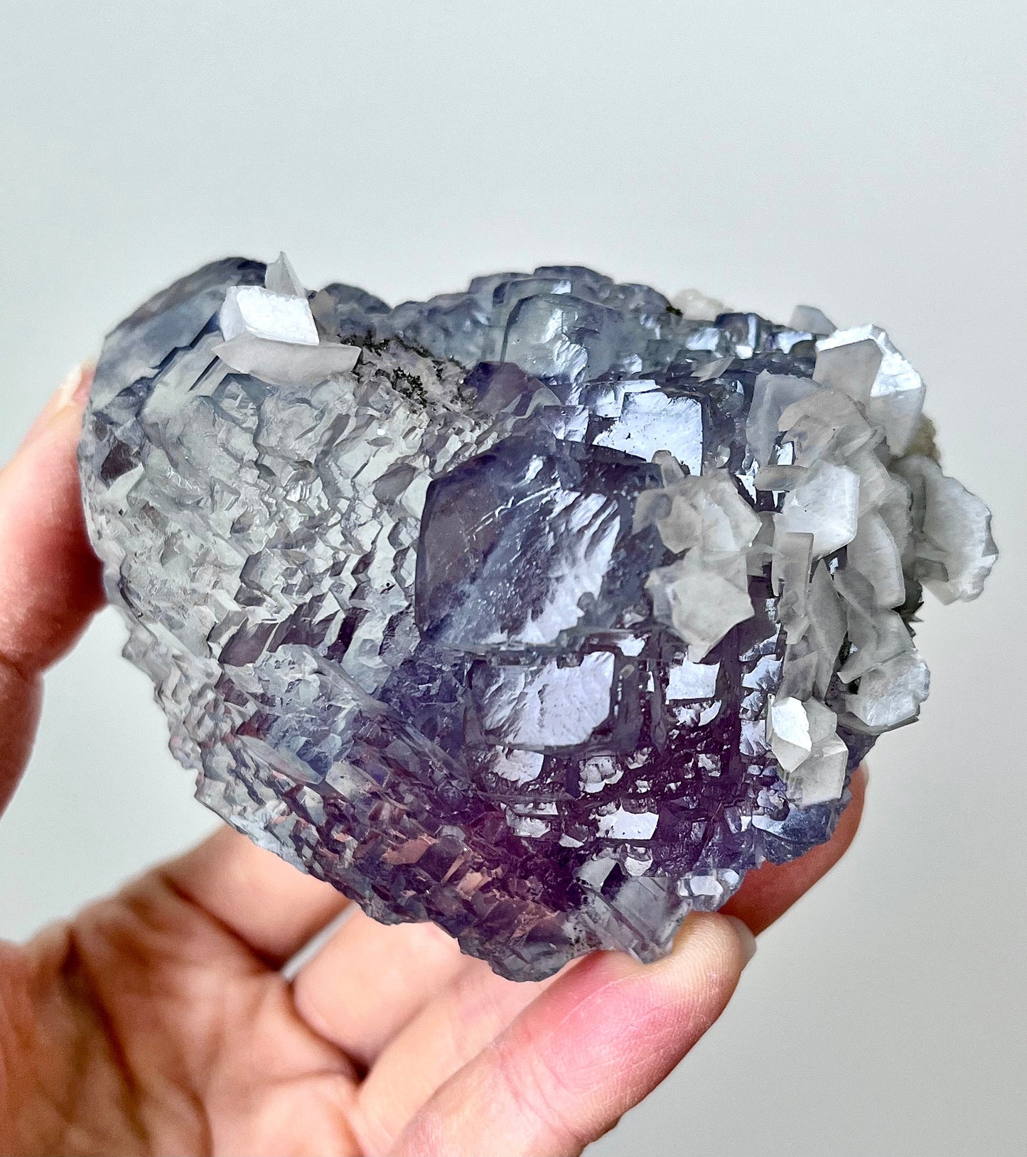Glassy Fluorite with Colour Zonings, Calcite, Dolomite, Pyrite