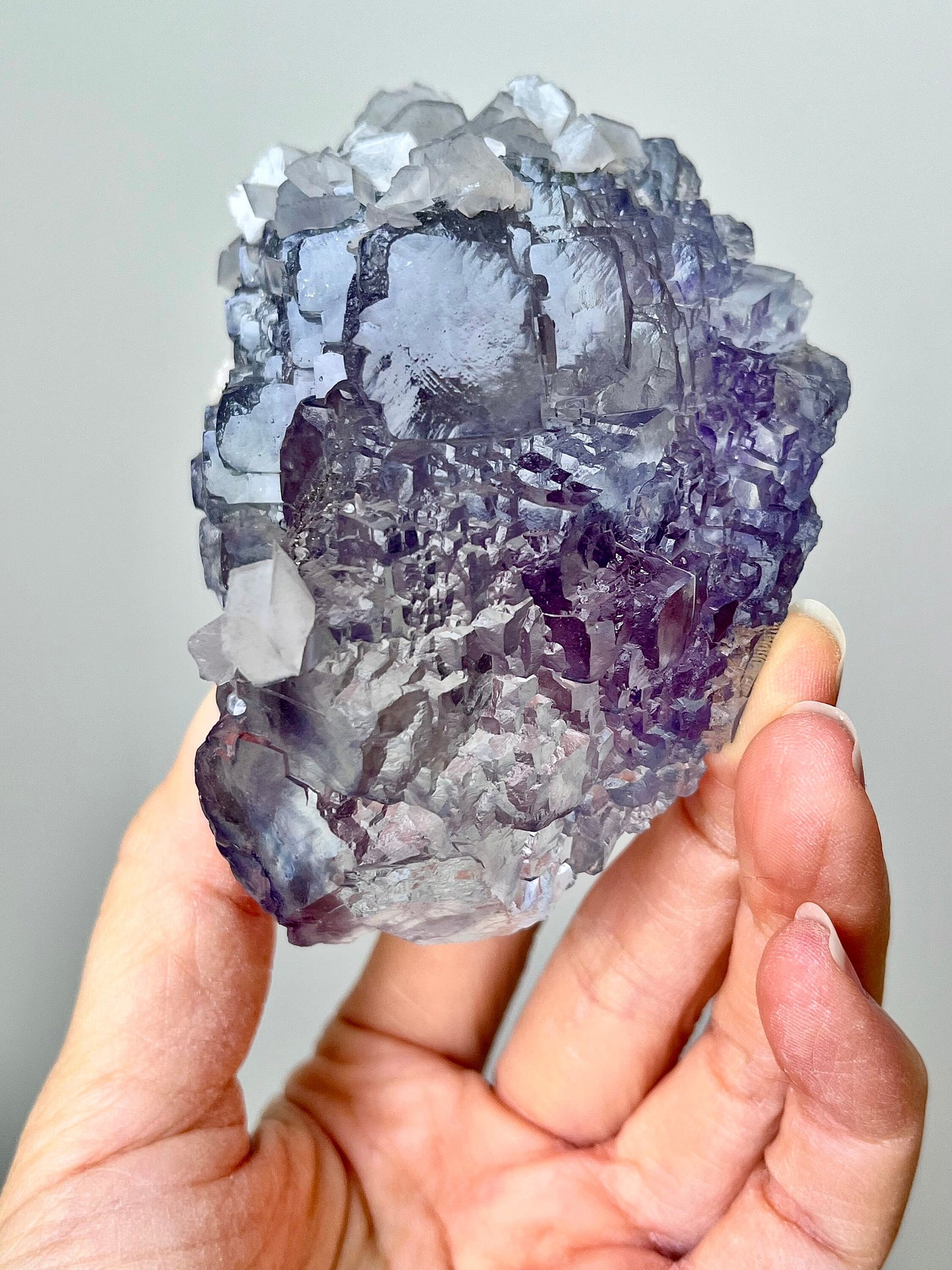 Glassy Fluorite with Colour Zonings, Calcite, Dolomite, Pyrite