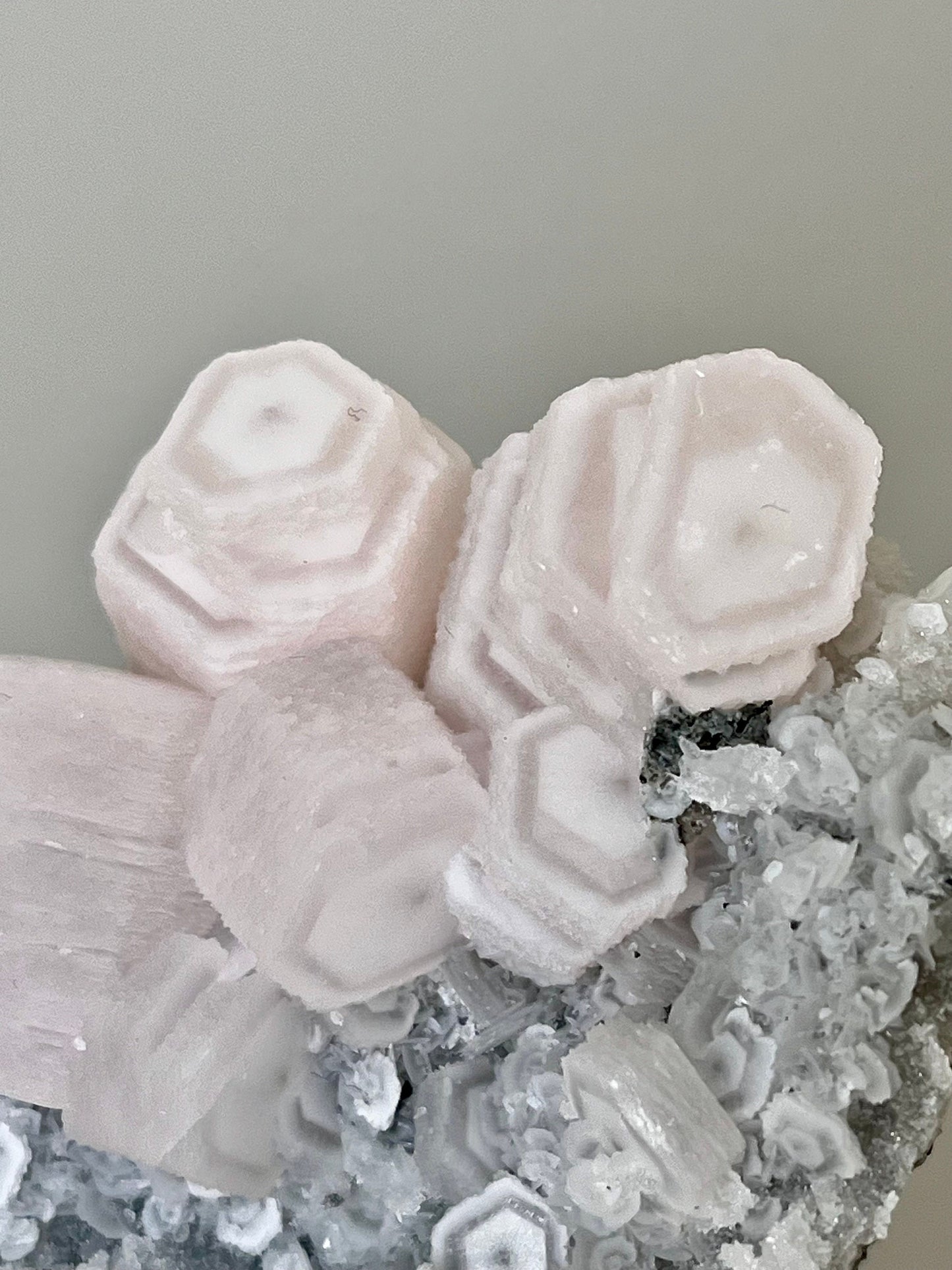 Fluorescent Pink Coin Calcite
