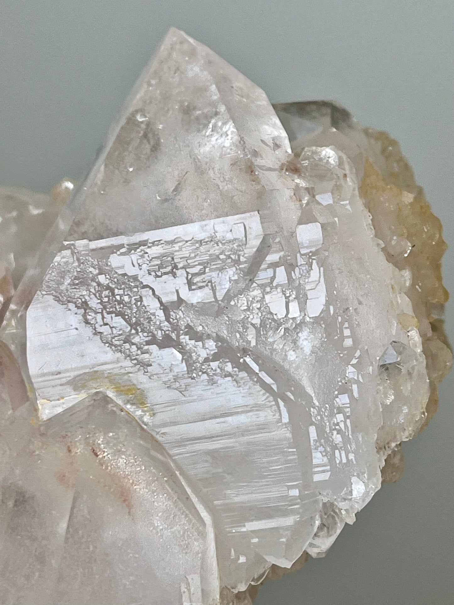Himalayan/ Samadhi Quartz Cluster in Slight Peachy-pink Tint