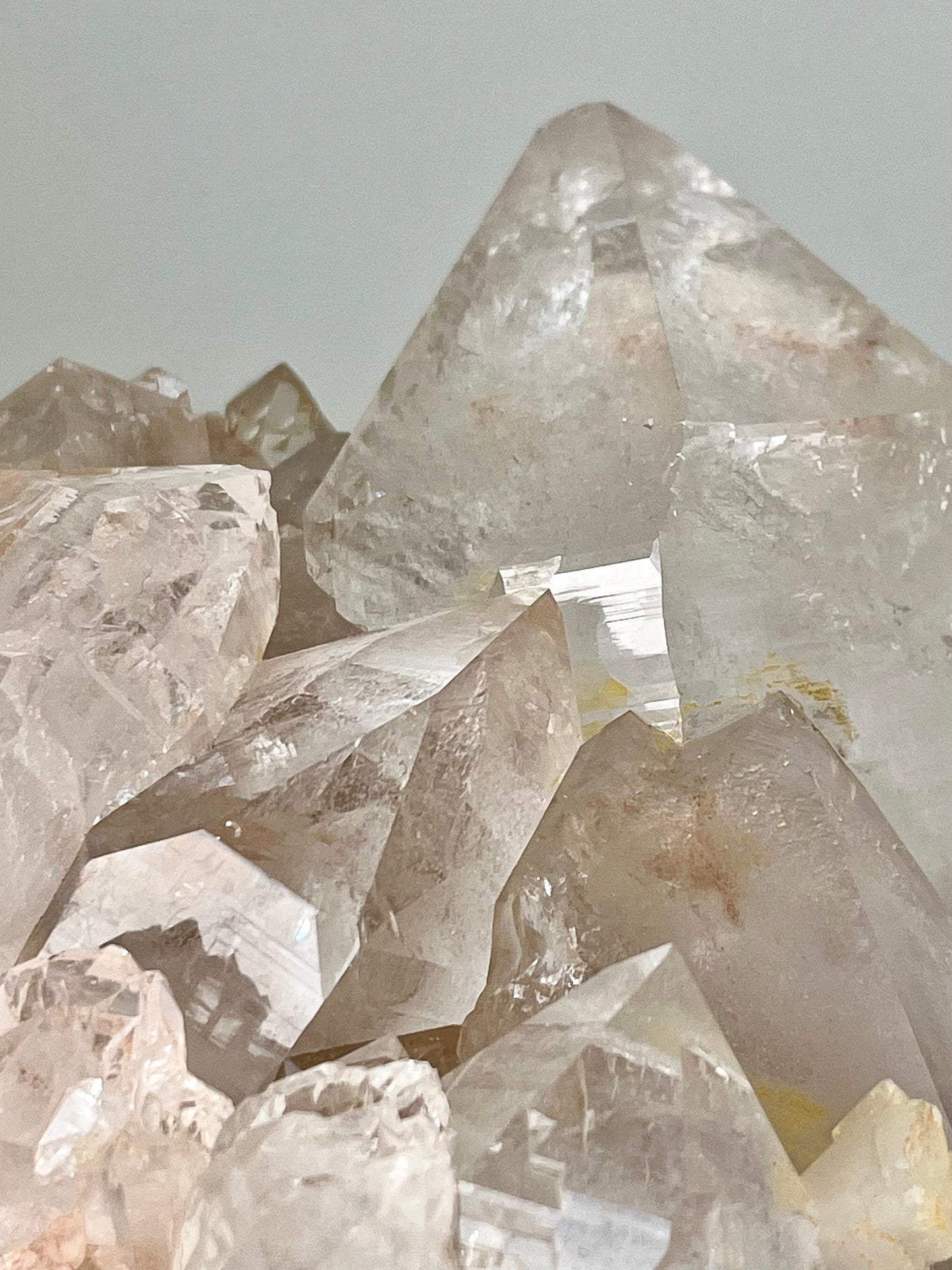 Himalayan/ Samadhi Quartz Cluster in Slight Peachy-pink Tint